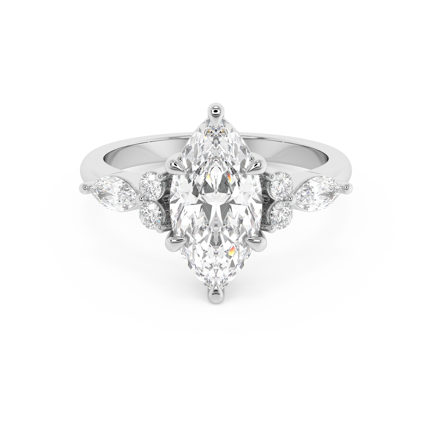 Emerald Solitaire Lab Grown Diamond Engagement Ring