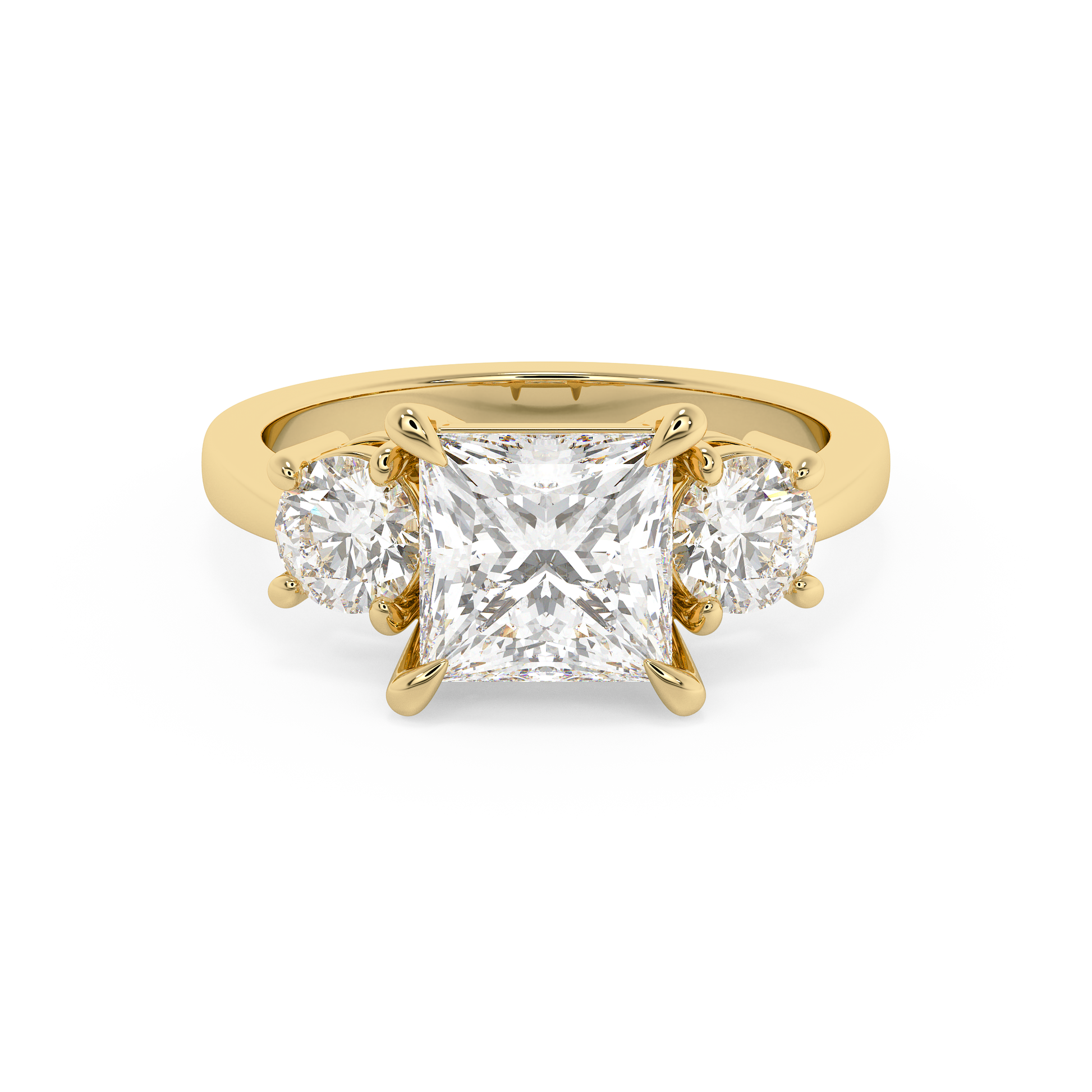 Emerald Solitaire Lab Grown Diamond Engagement Ring