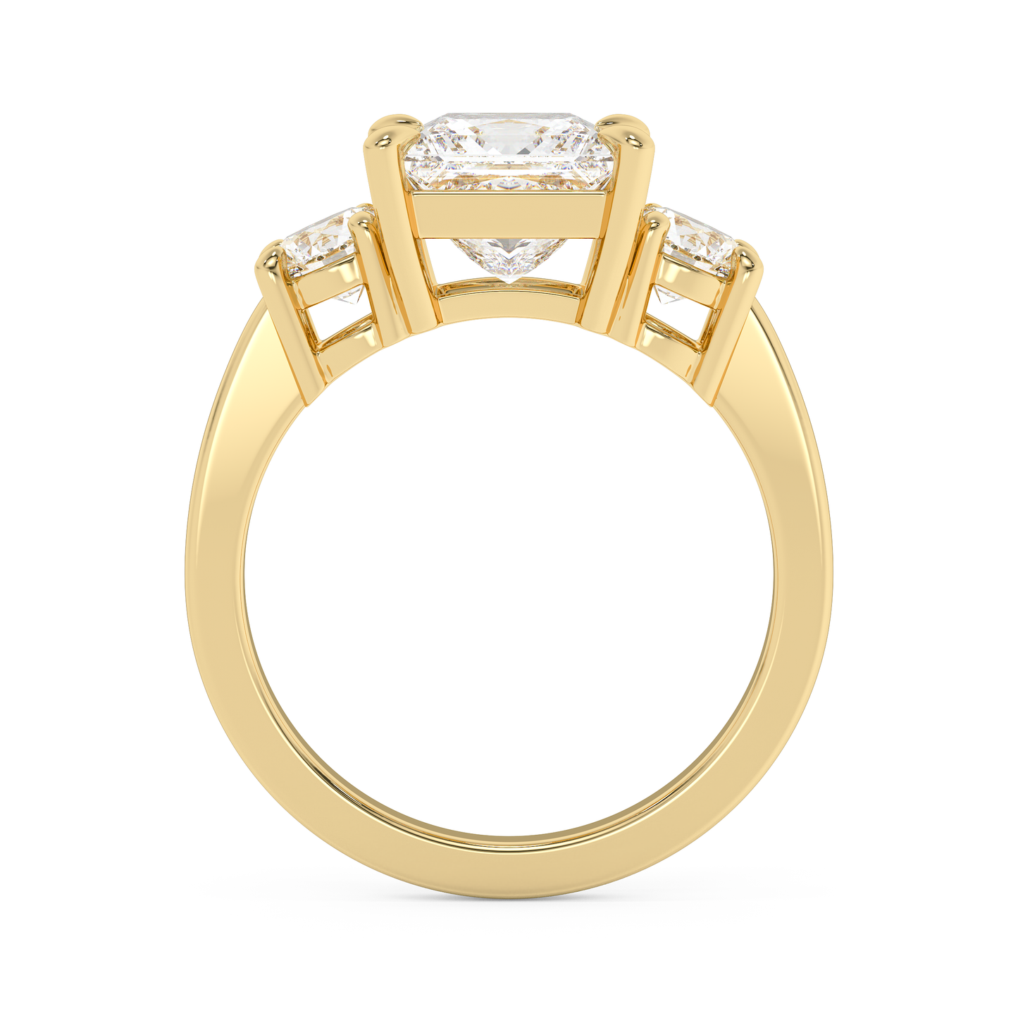 Emerald Solitaire Lab Grown Diamond Engagement Ring