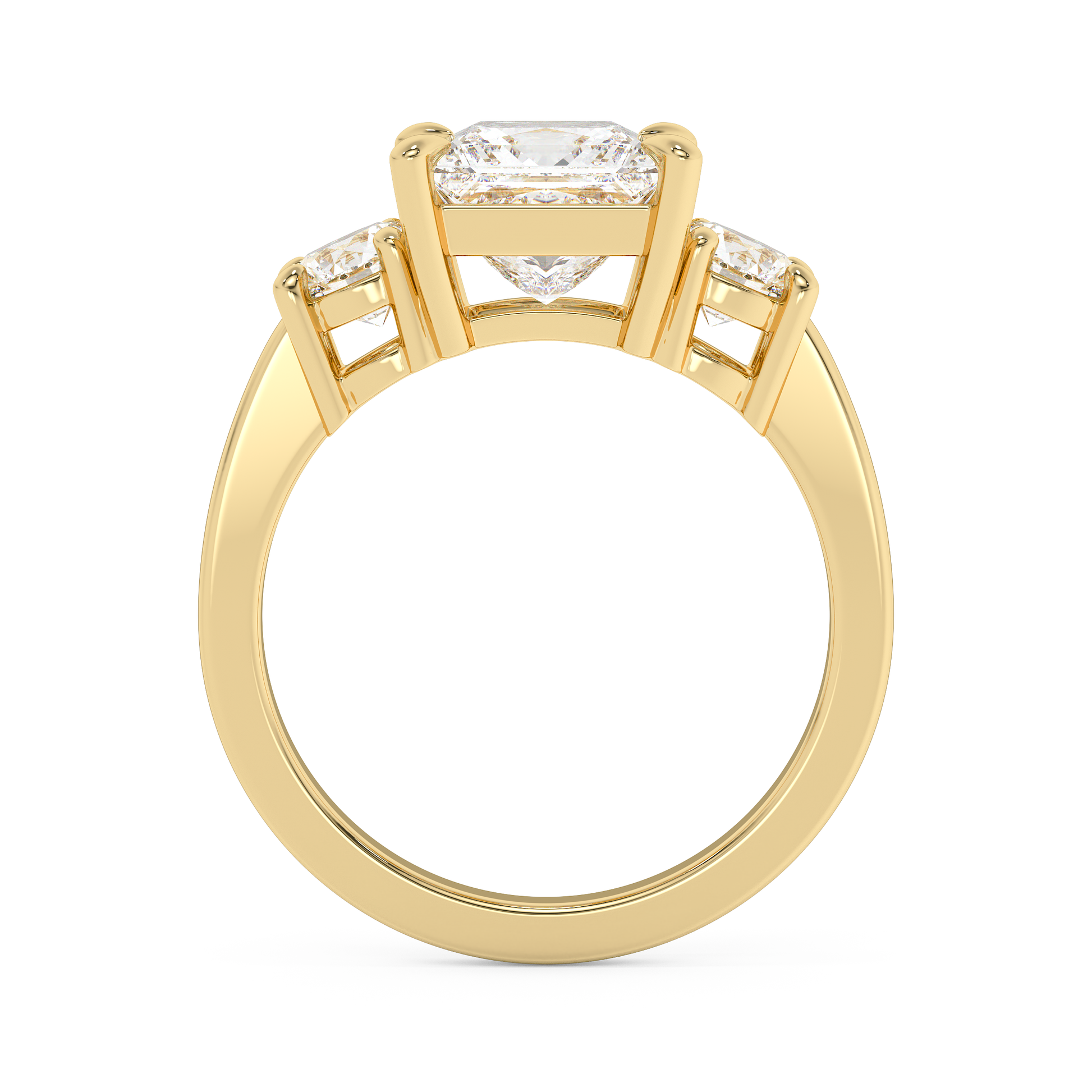 Emerald Solitaire Lab Grown Diamond Engagement Ring