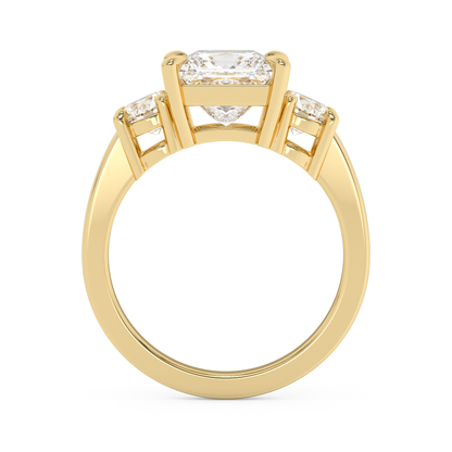 Emerald Solitaire Lab Grown Diamond Engagement Ring