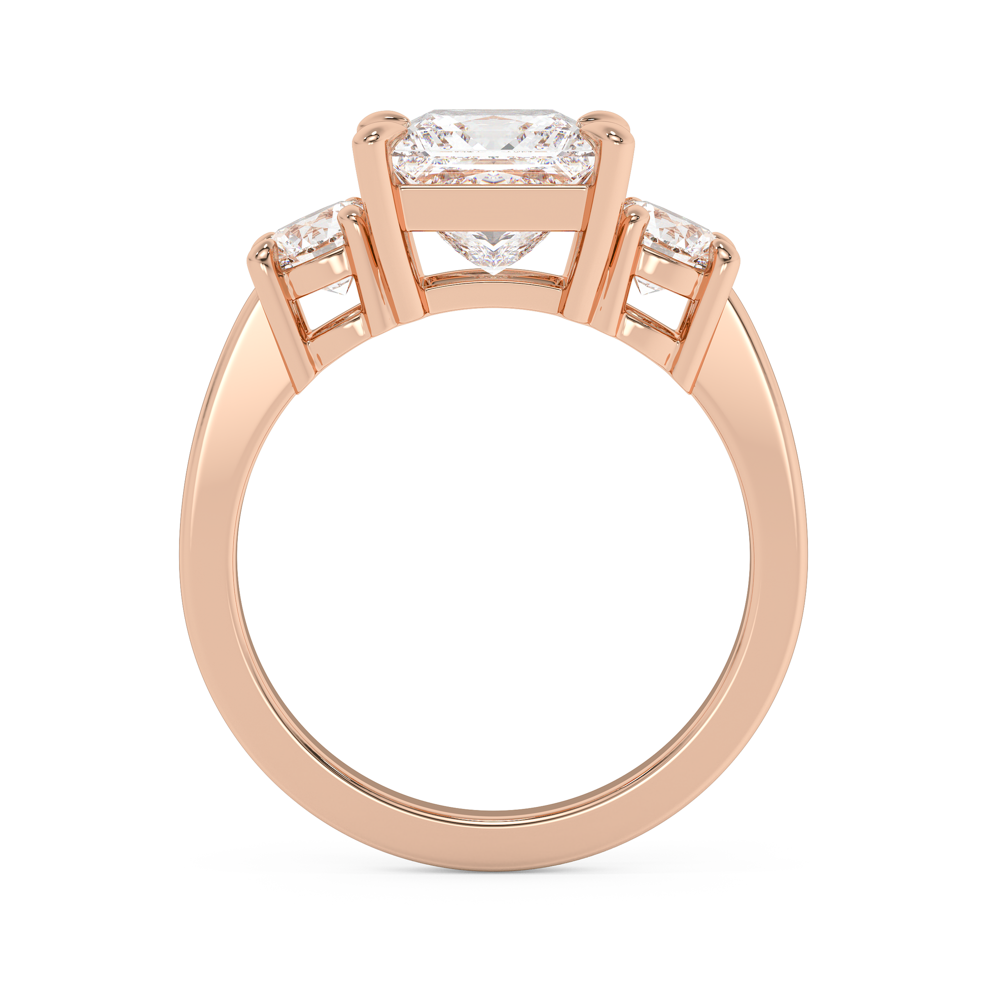 Emerald Solitaire Lab Grown Diamond Engagement Ring
