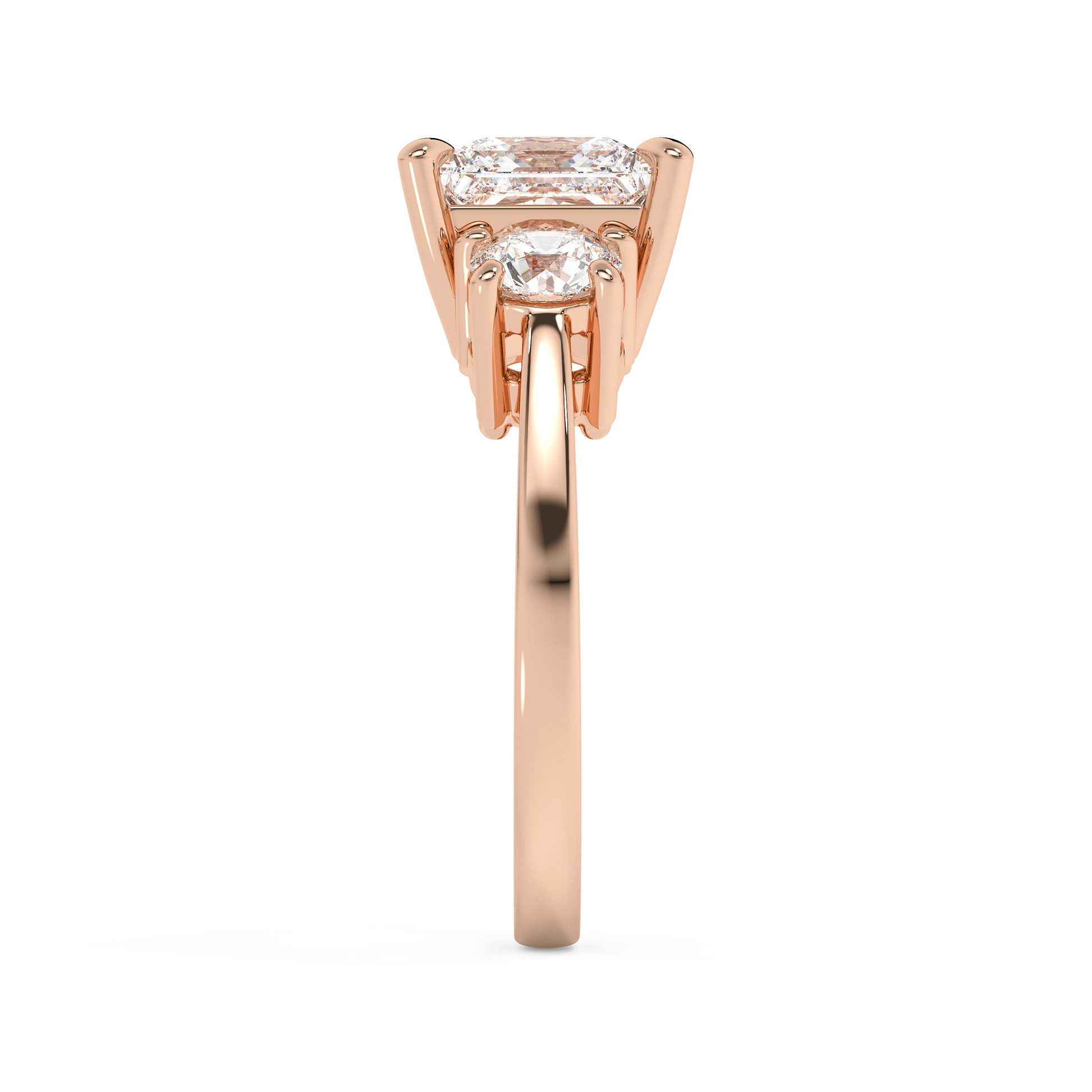 Emerald Solitaire Lab Grown Diamond Engagement Ring