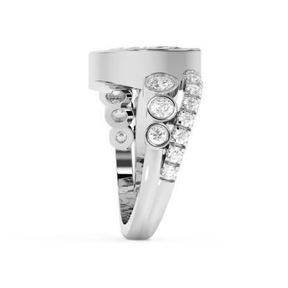 Emerald Solitaire Lab Grown Diamond Engagement Ring