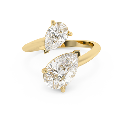 Emerald Solitaire Lab Grown Diamond Engagement Ring