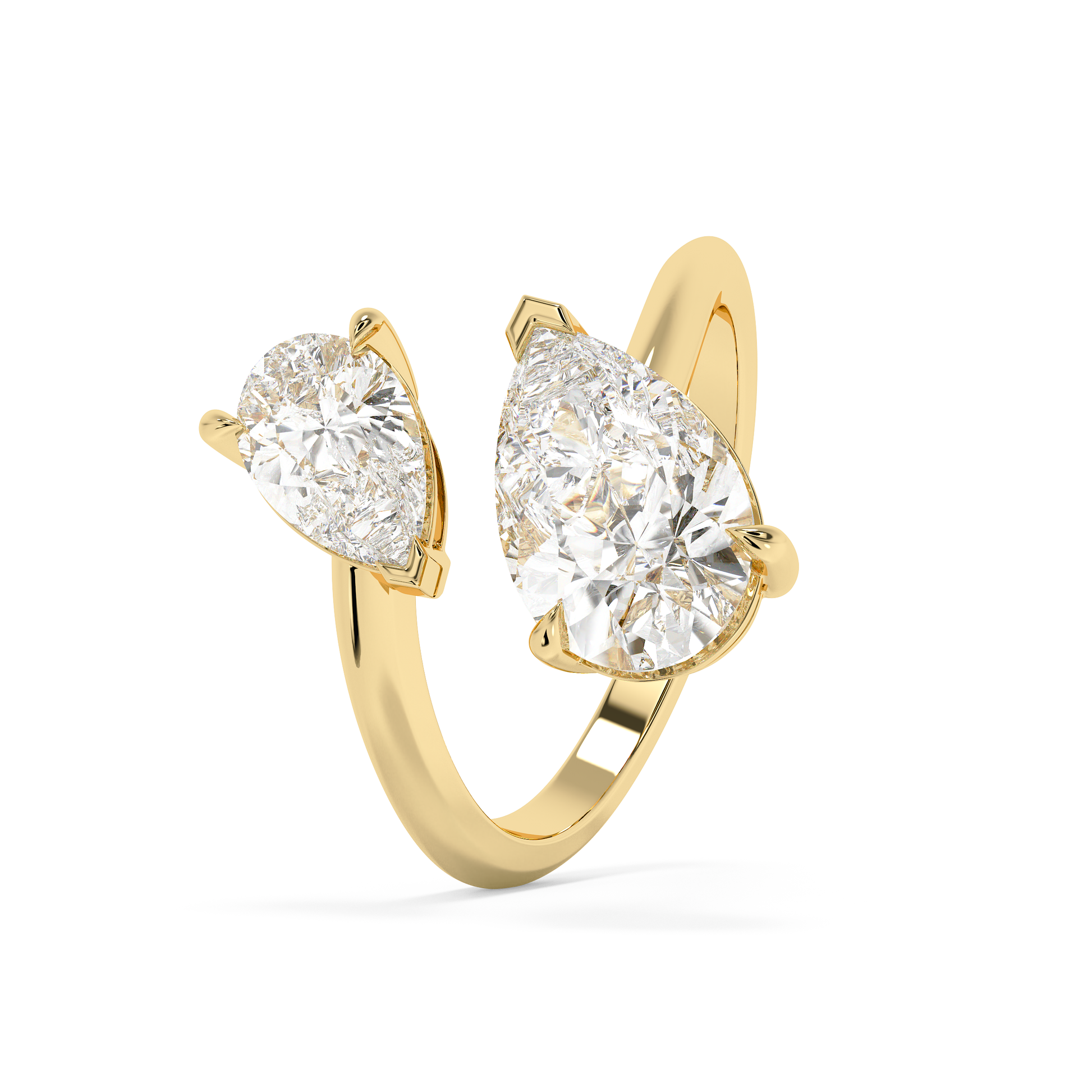 Emerald Solitaire Lab Grown Diamond Engagement Ring