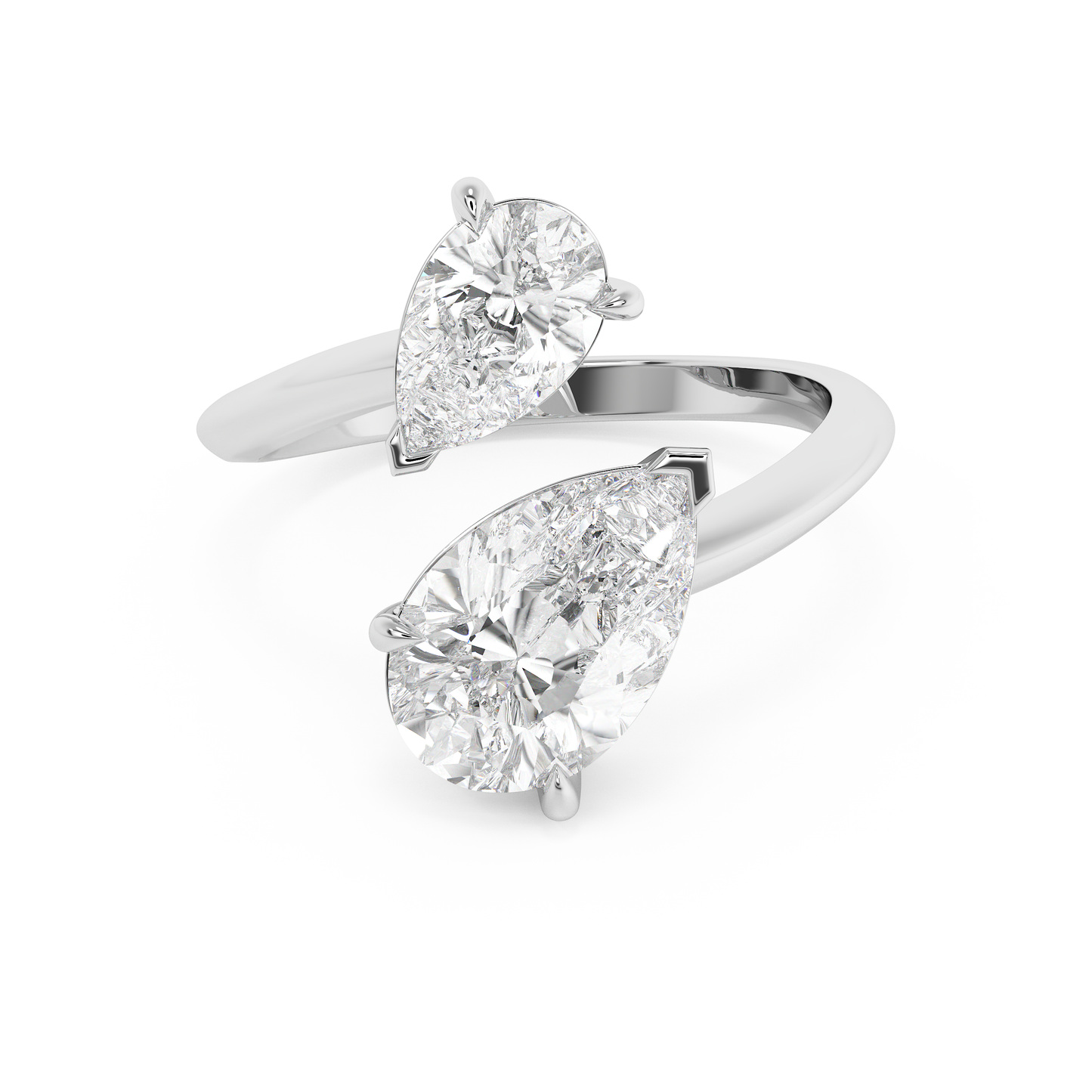 Emerald Solitaire Lab Grown Diamond Engagement Ring