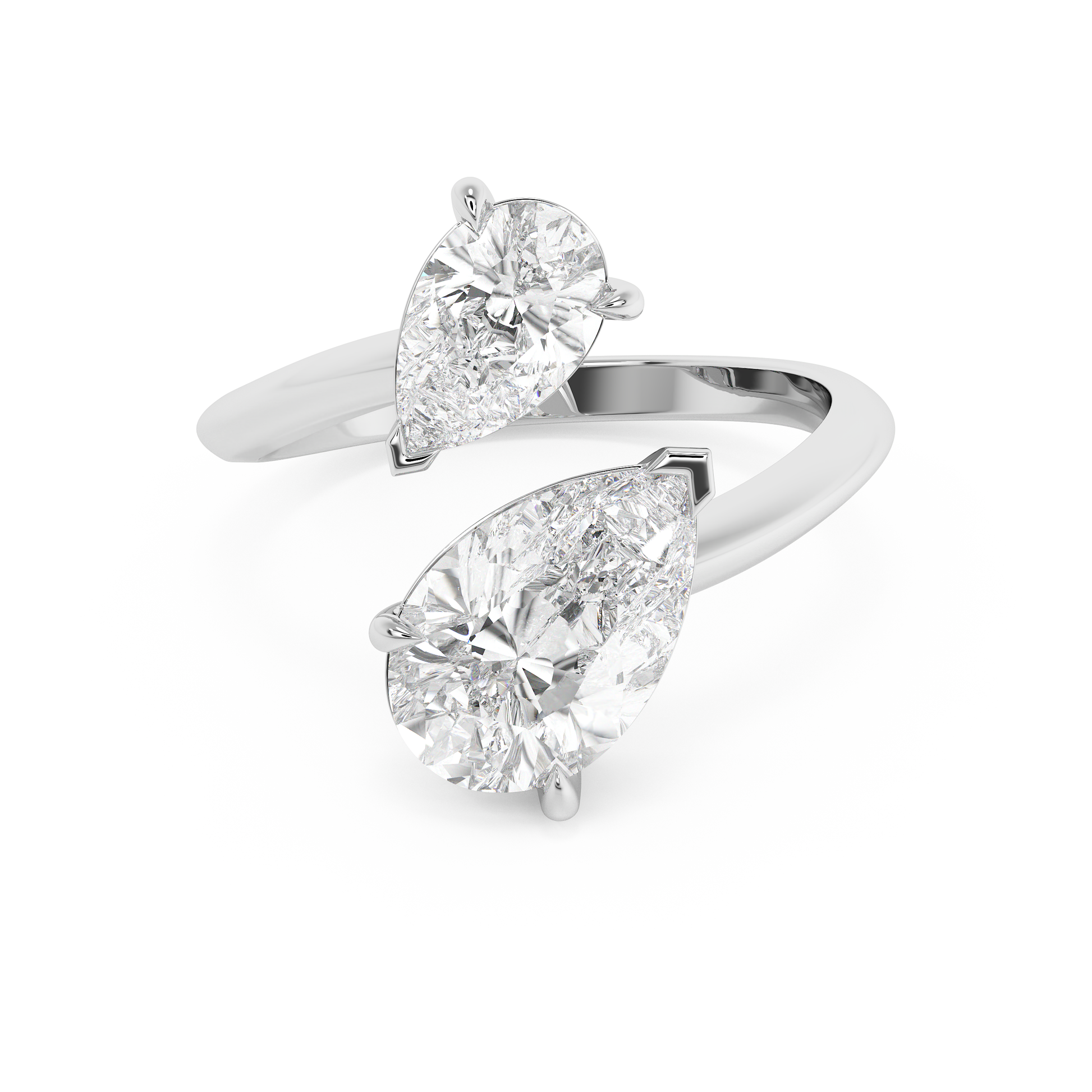 Emerald Solitaire Lab Grown Diamond Engagement Ring