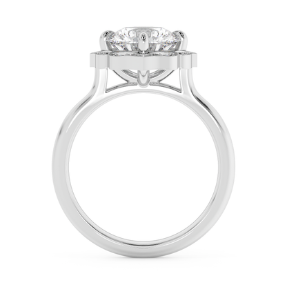 Emerald Solitaire Lab Grown Diamond Engagement Ring