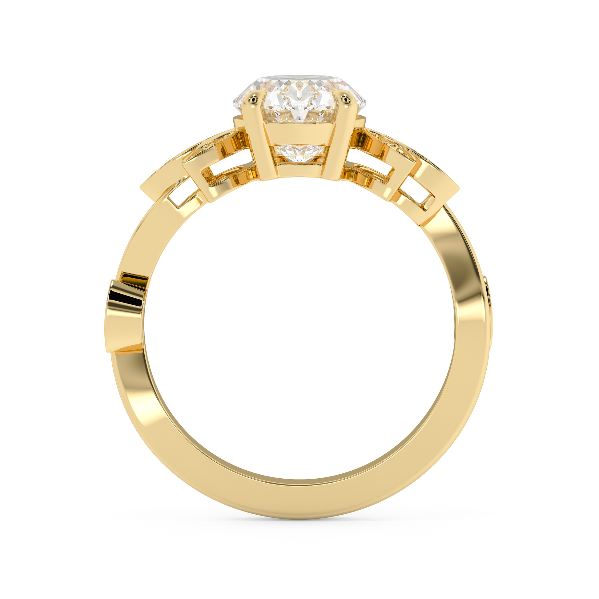 Emerald Solitaire Lab Grown Diamond Engagement Ring