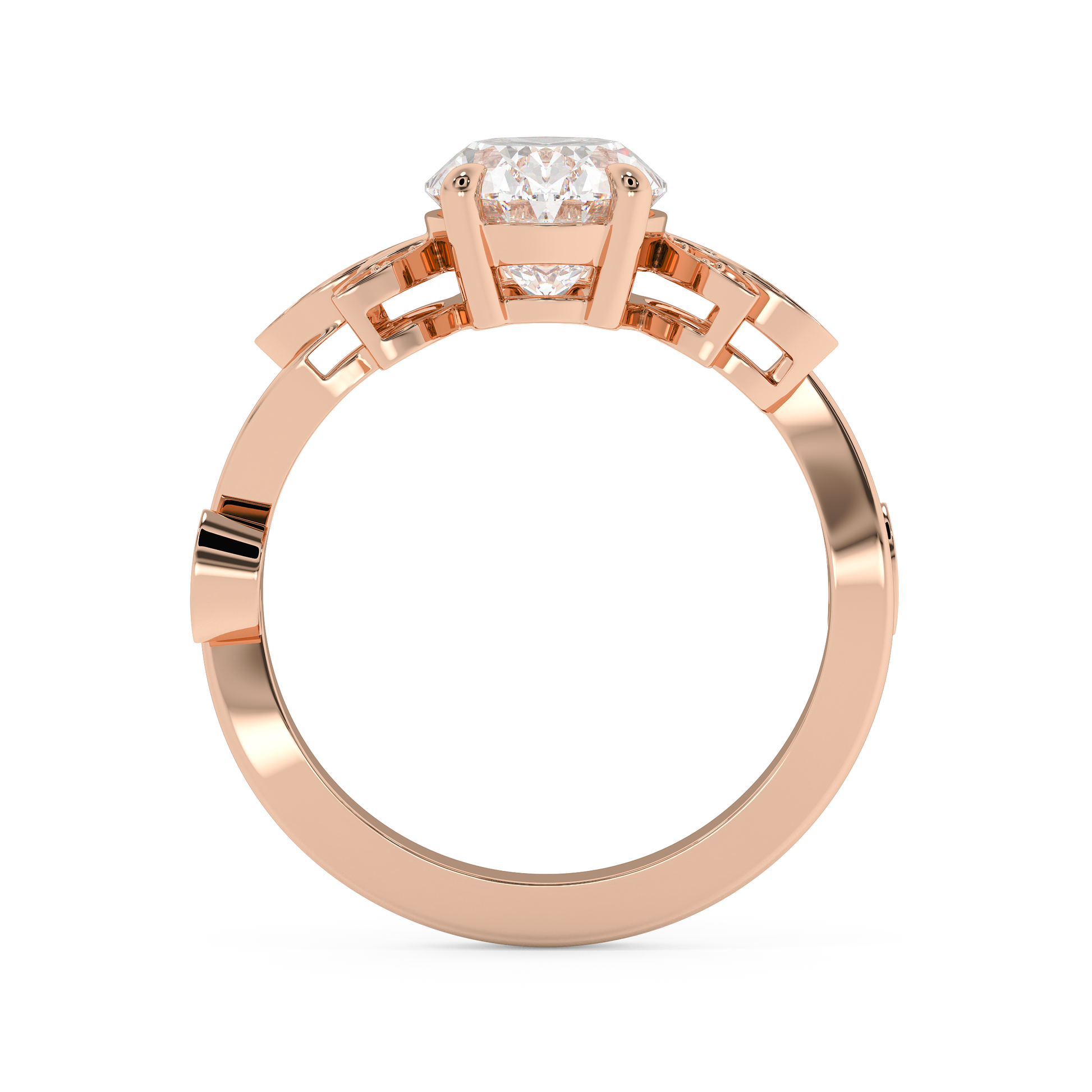 Emerald Solitaire Lab Grown Diamond Engagement Ring