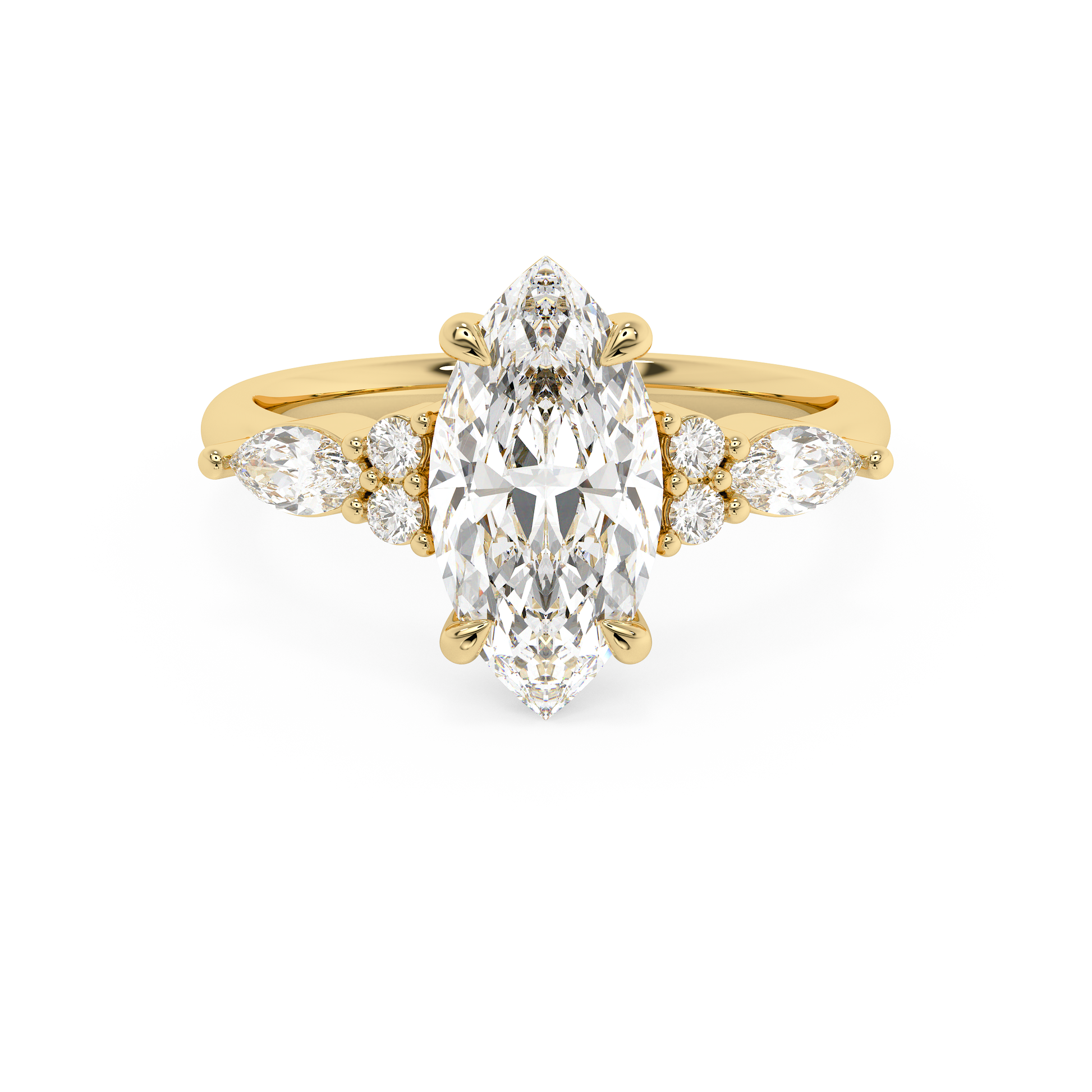 Emerald Solitaire Lab Grown Diamond Engagement Ring