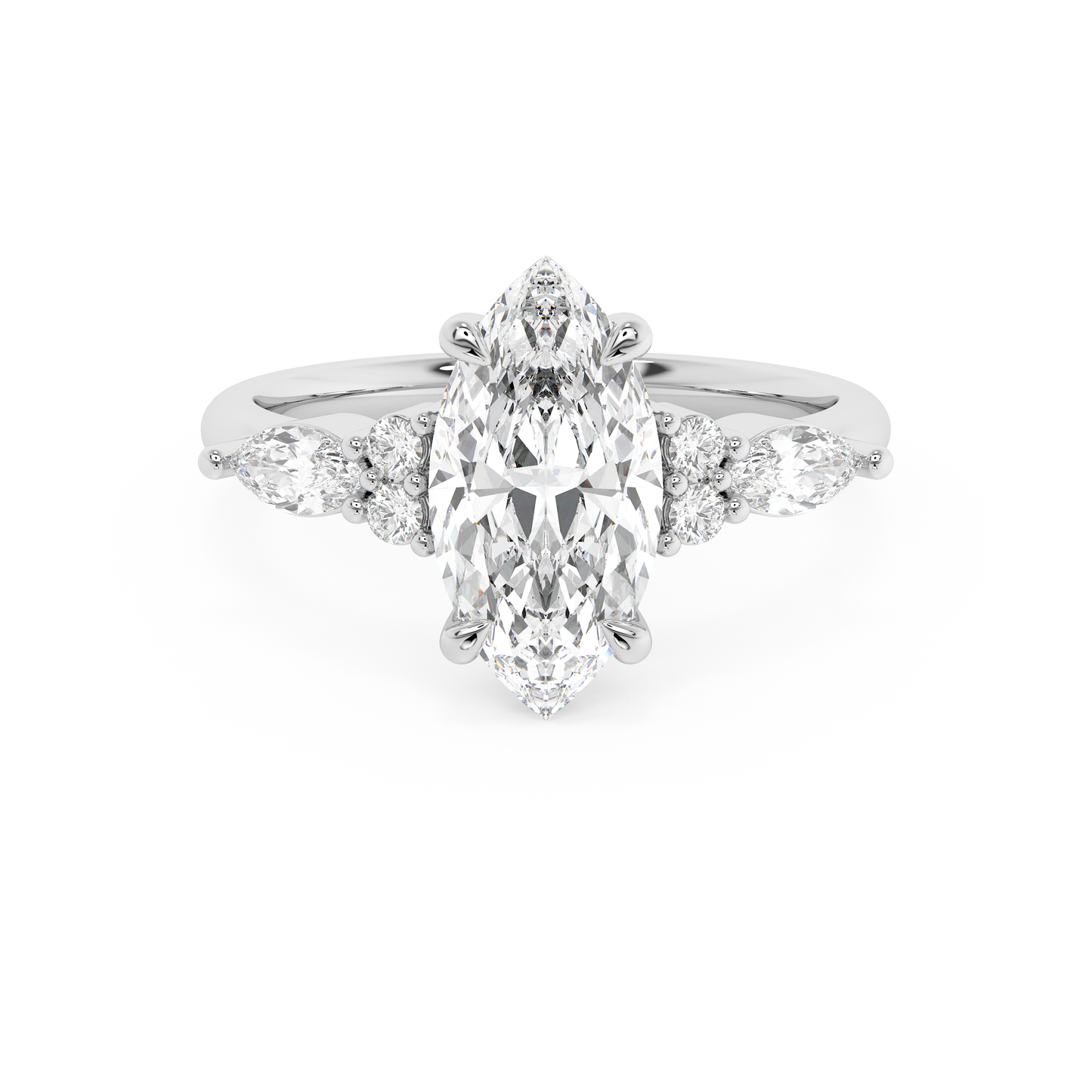 Emerald Solitaire Lab Grown Diamond Engagement Ring
