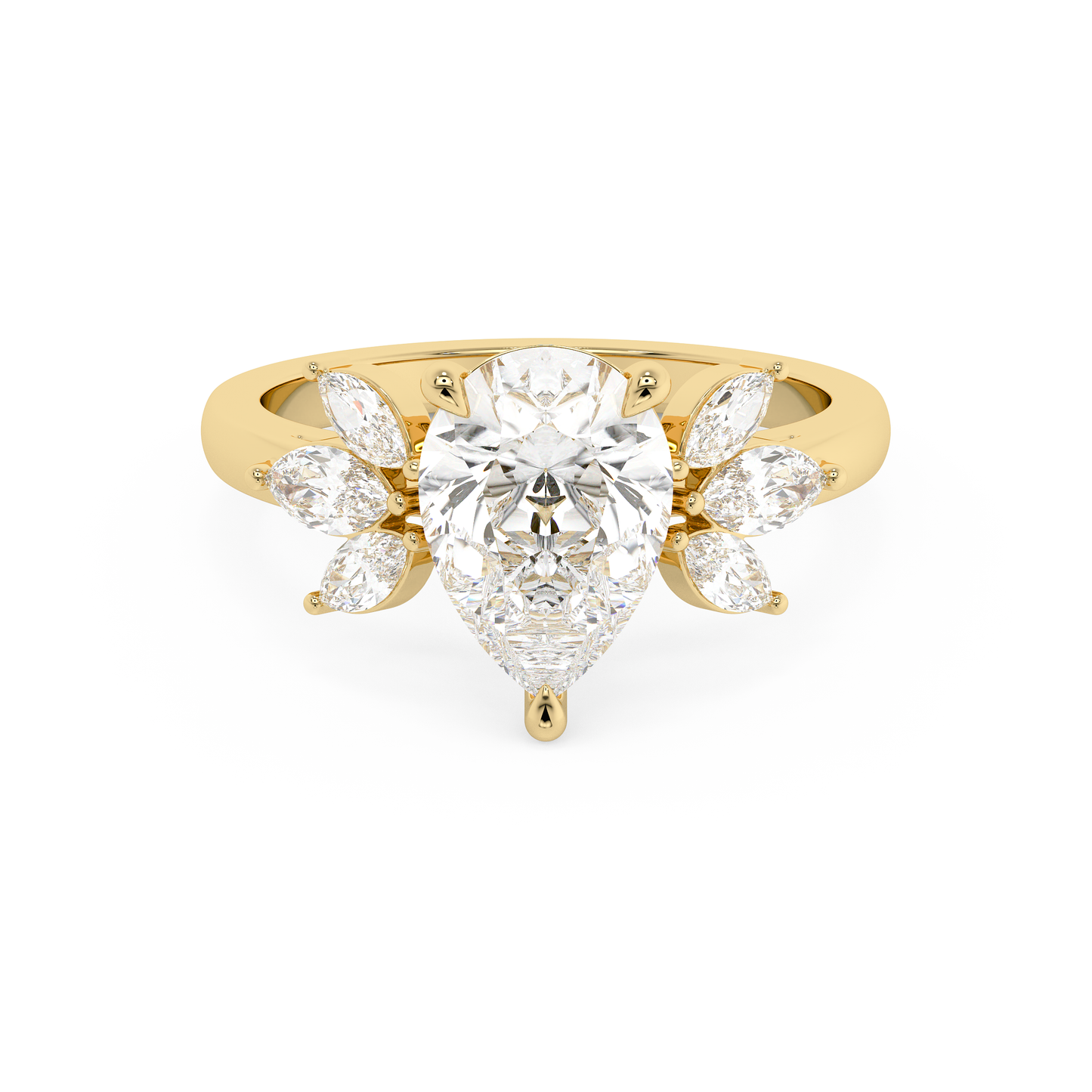Emerald Solitaire Lab Grown Diamond Engagement Ring