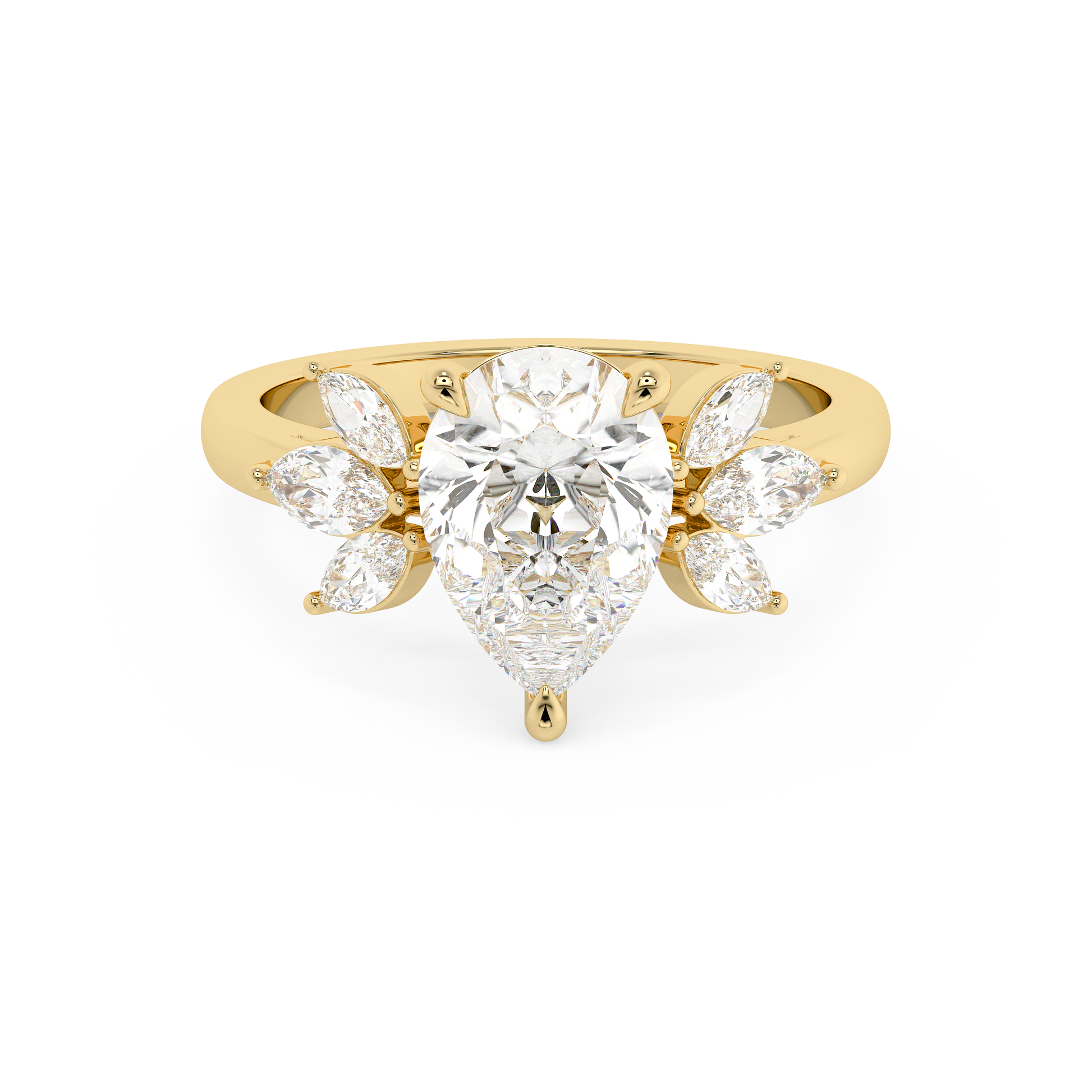 Emerald Solitaire Lab Grown Diamond Engagement Ring