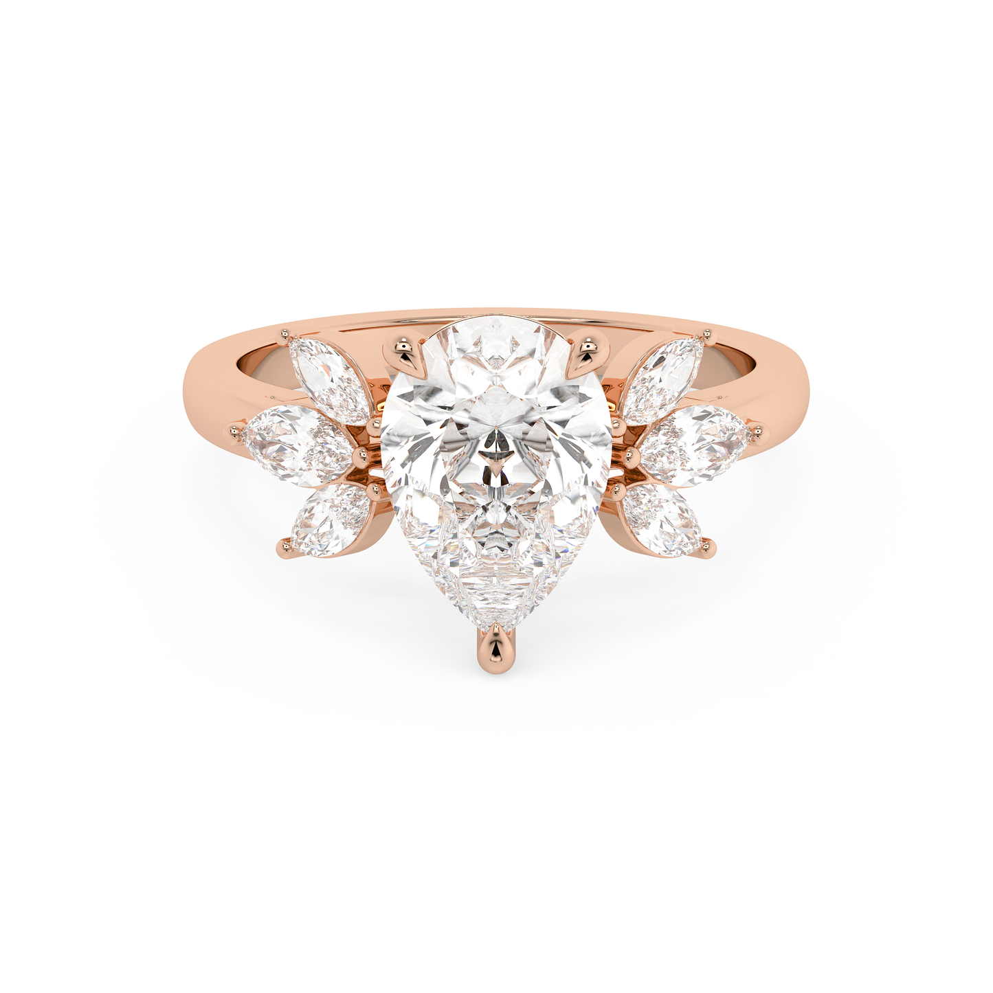 Emerald Solitaire Lab Grown Diamond Engagement Ring