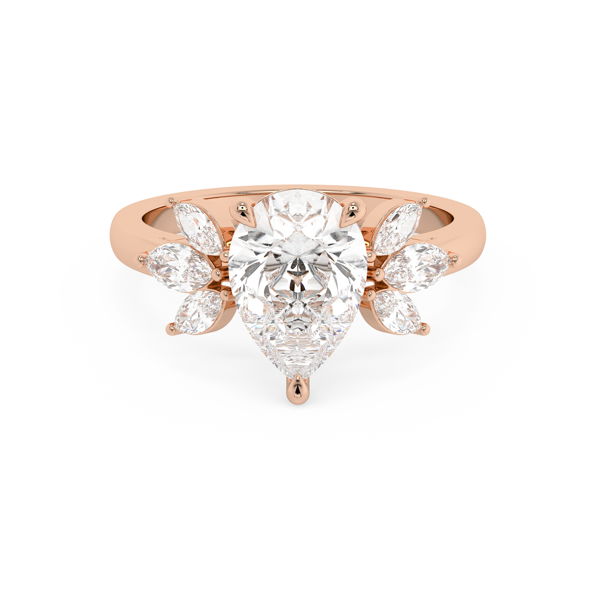 Emerald Solitaire Lab Grown Diamond Engagement Ring