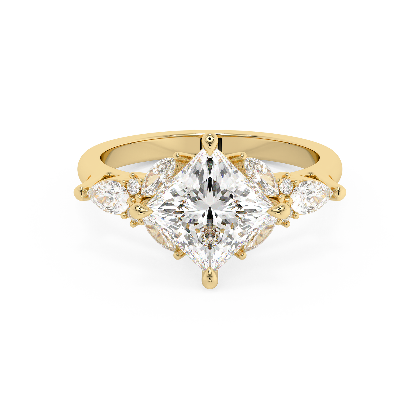 Emerald Solitaire Lab Grown Diamond Engagement Ring