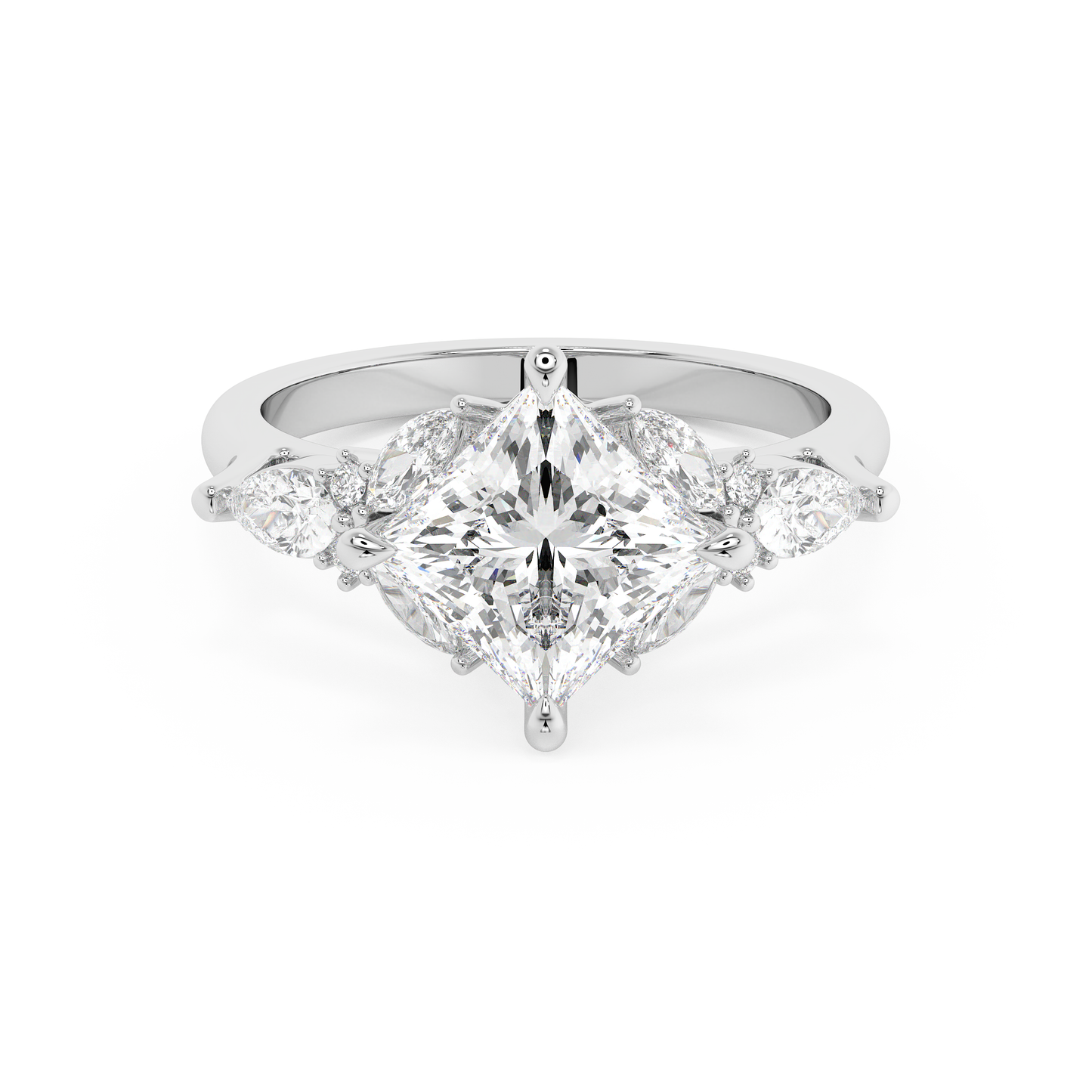Emerald Solitaire Lab Grown Diamond Engagement Ring