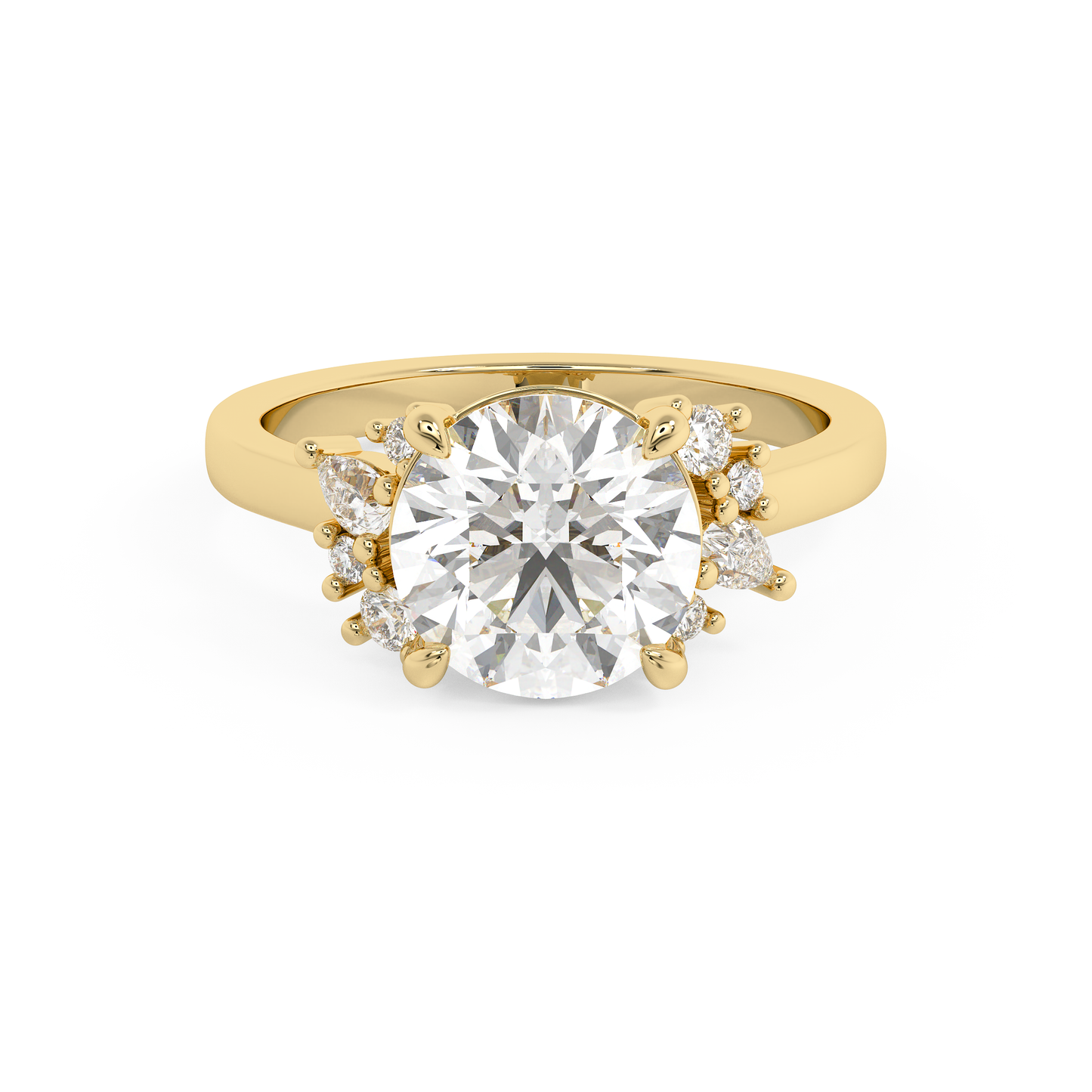 Emerald Solitaire Lab Grown Diamond Engagement Ring