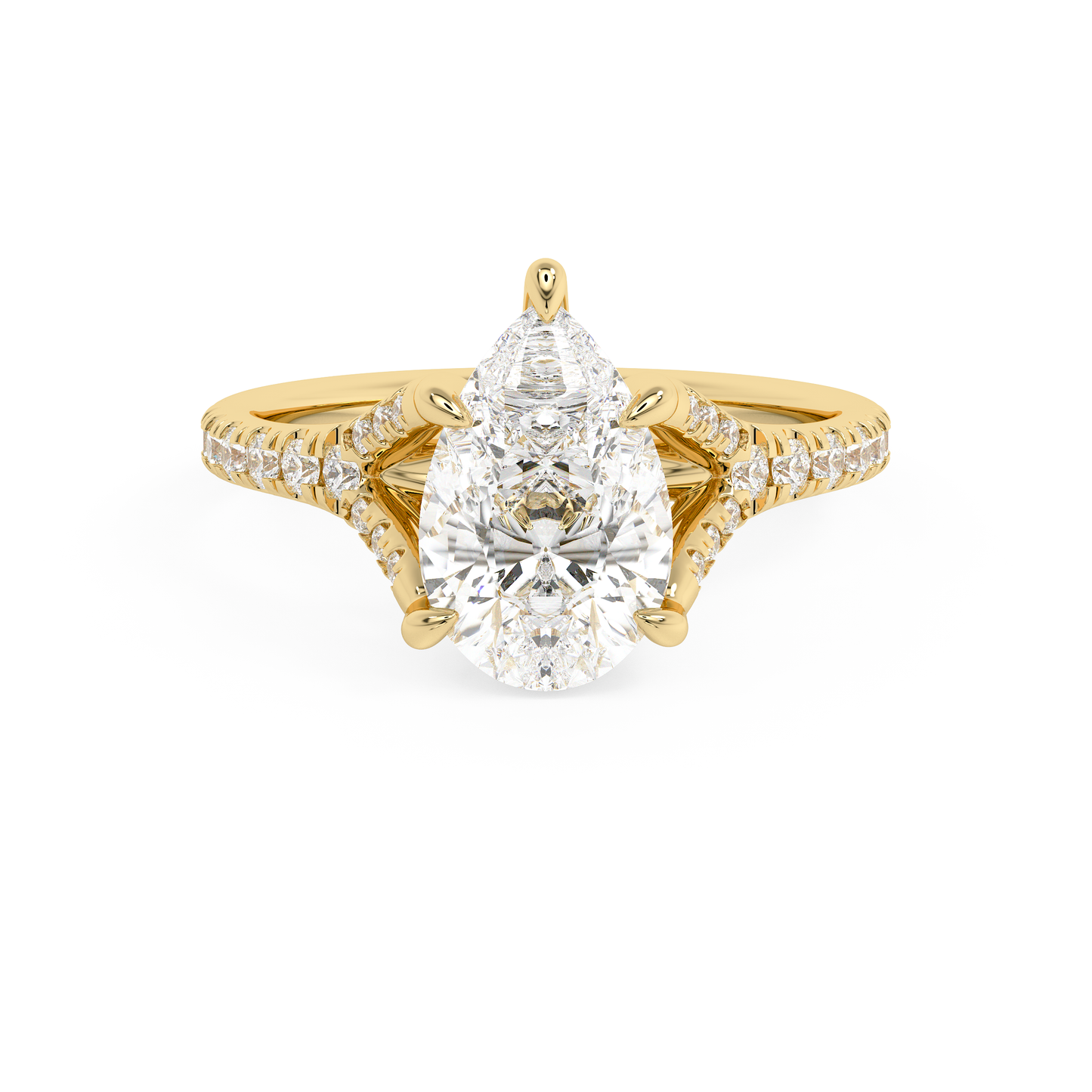 Emerald Solitaire Lab Grown Diamond Engagement Ring