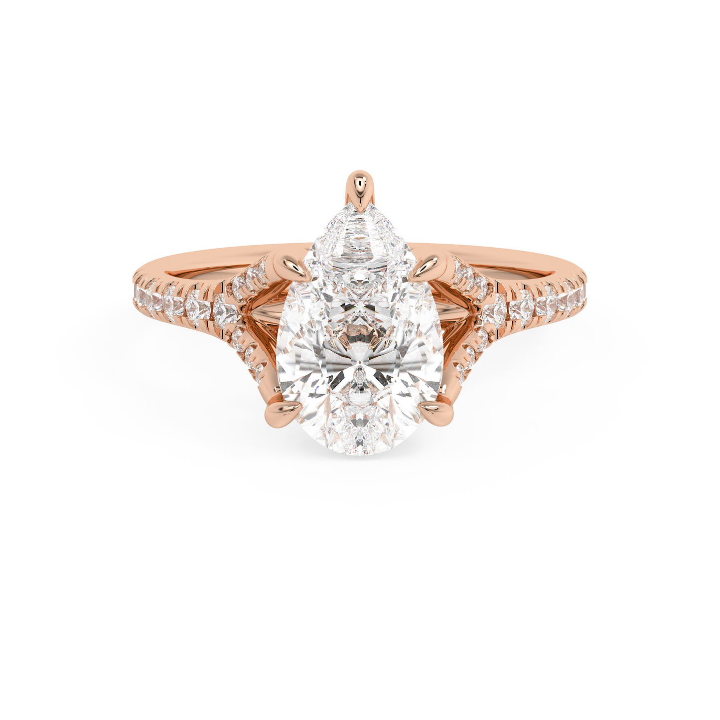 Emerald Solitaire Lab Grown Diamond Engagement Ring