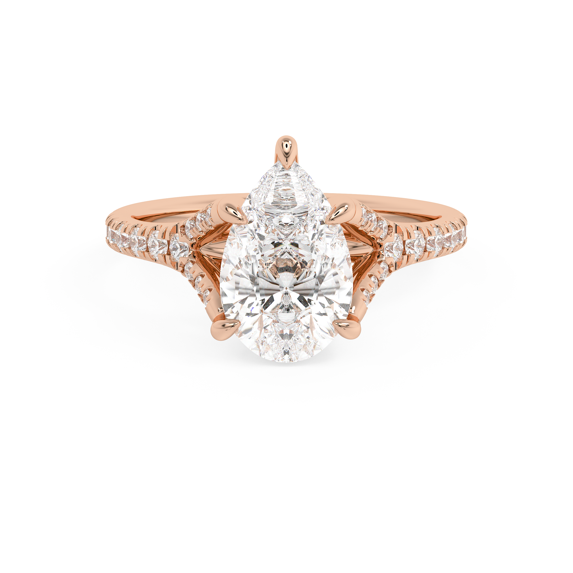 Emerald Solitaire Lab Grown Diamond Engagement Ring