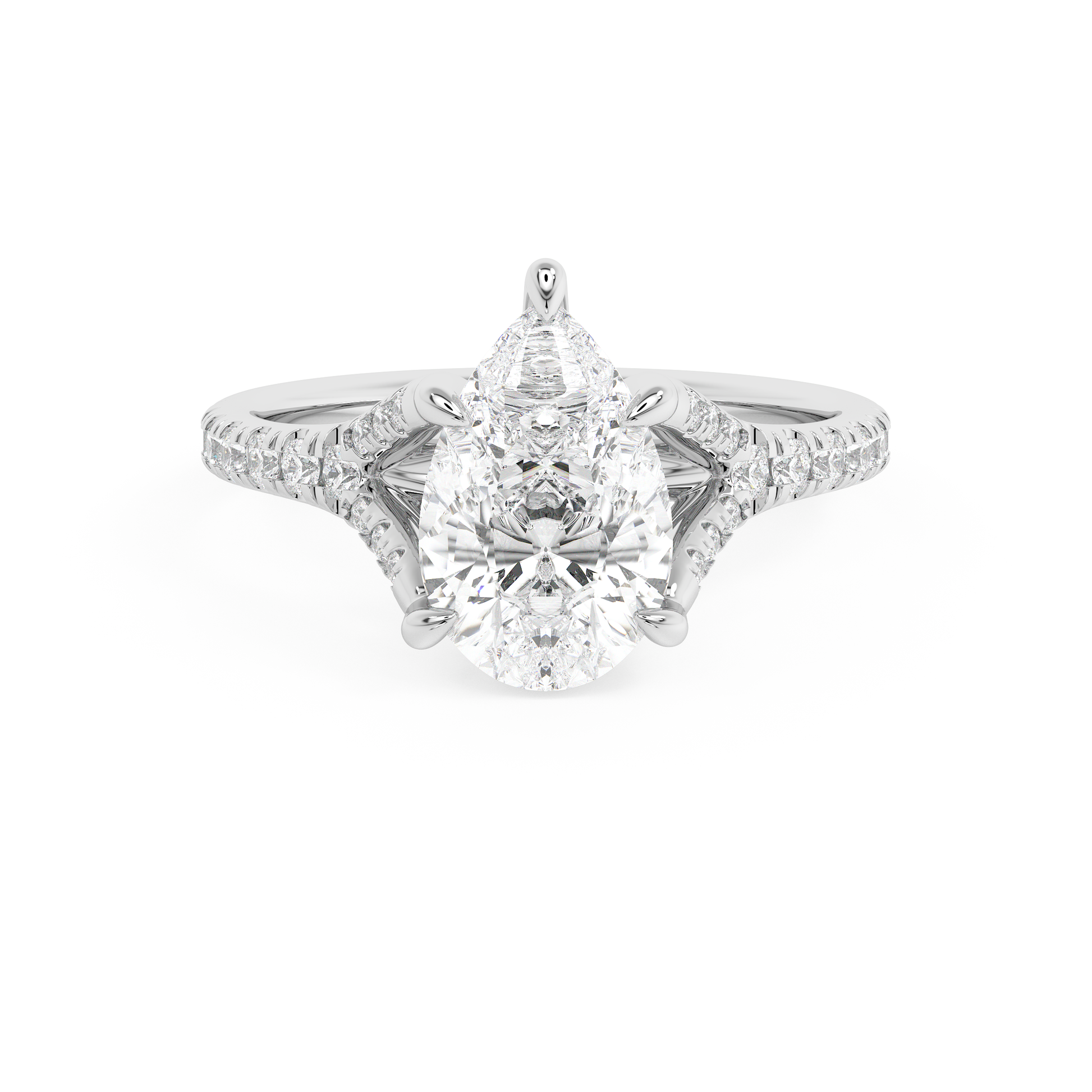Emerald Solitaire Lab Grown Diamond Engagement Ring