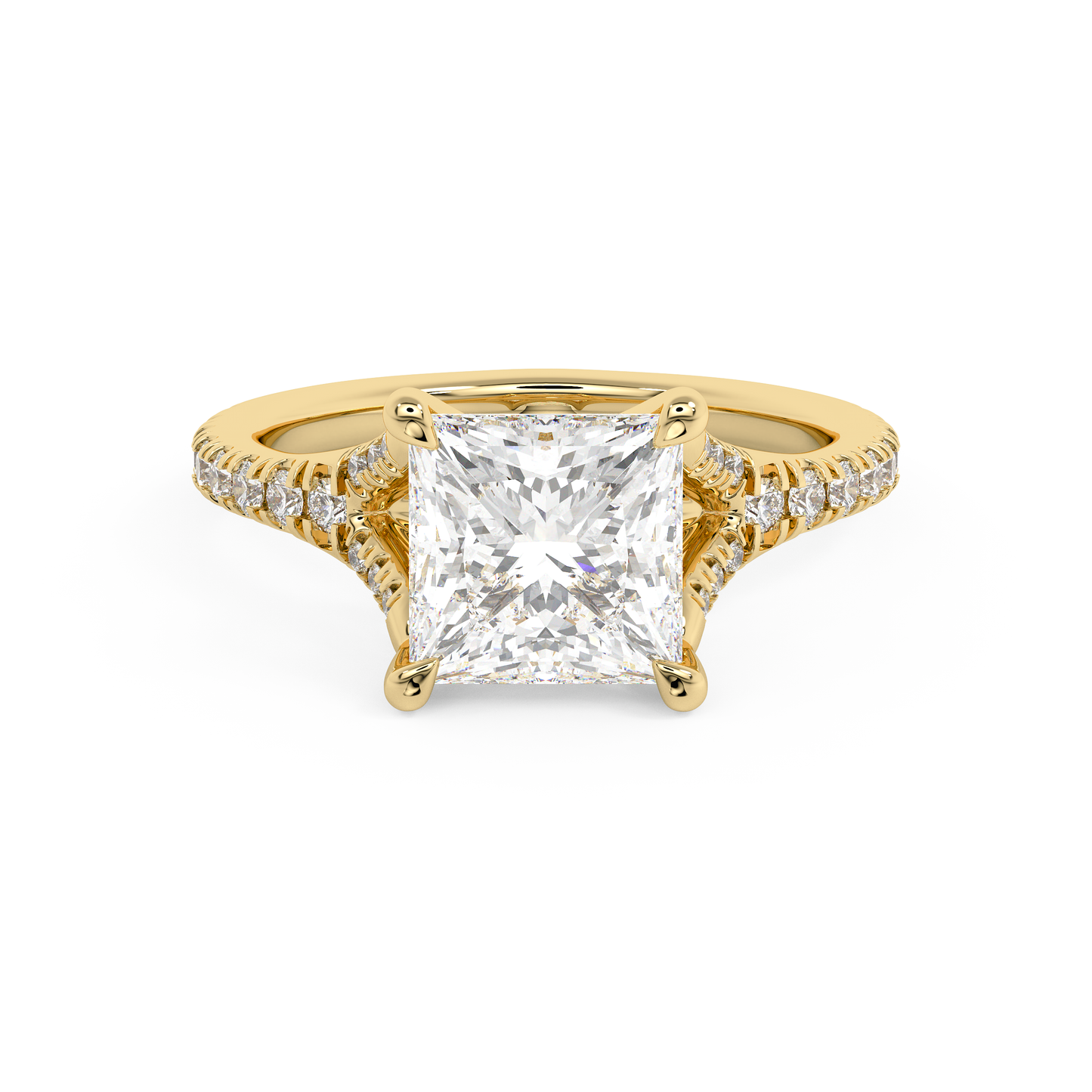 Emerald Solitaire Lab Grown Diamond Engagement Ring