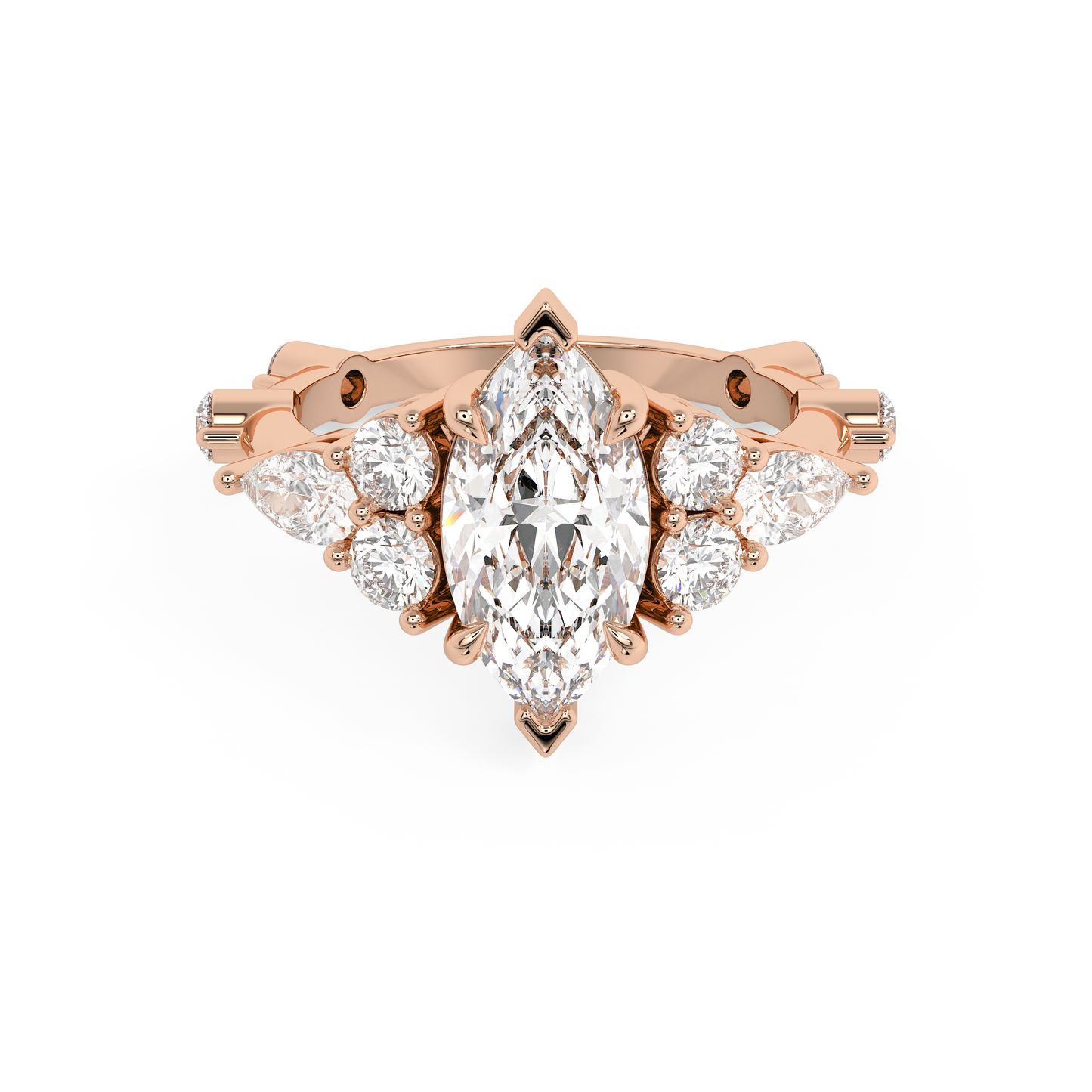 Emerald Solitaire Lab Grown Diamond Engagement Ring