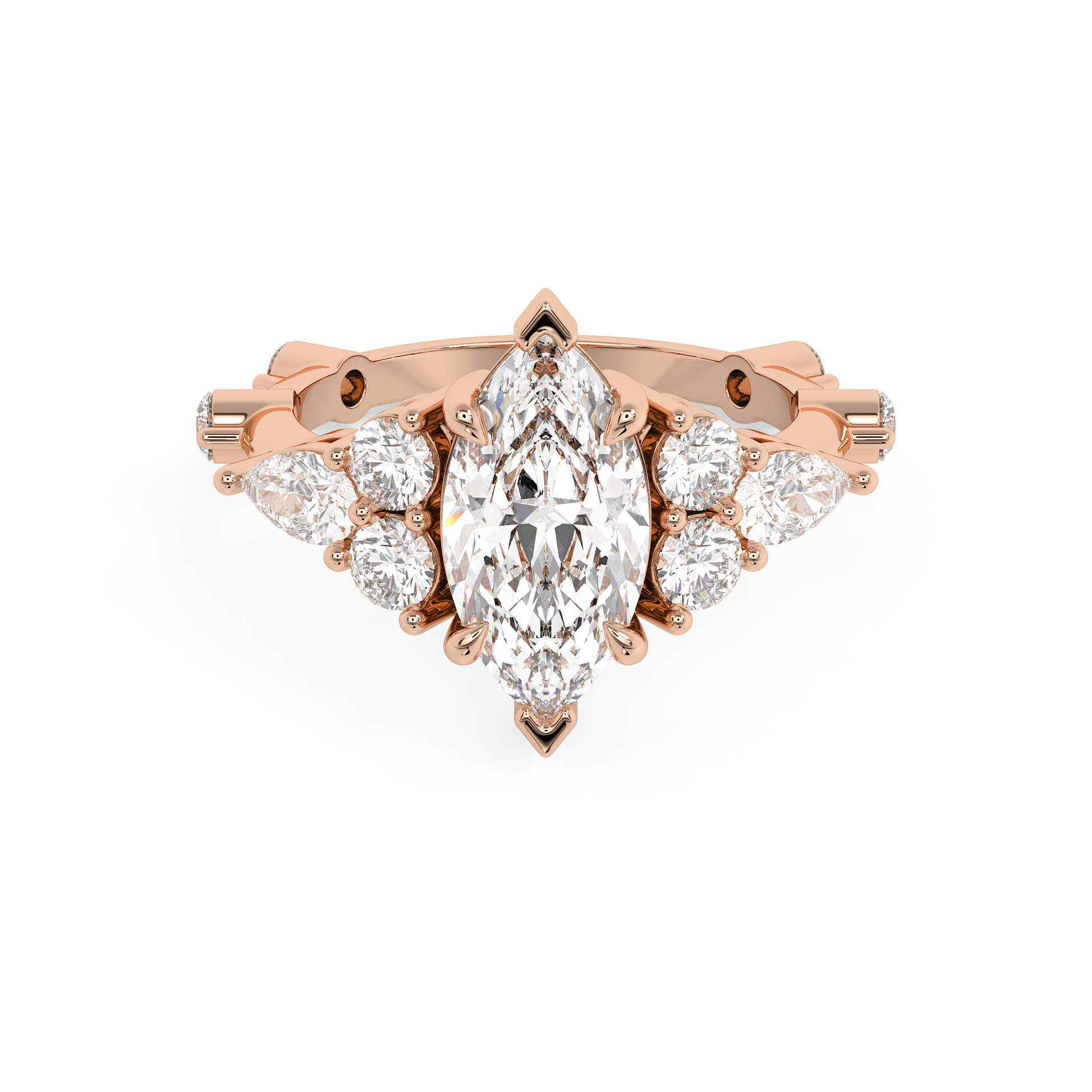 Emerald Solitaire Lab Grown Diamond Engagement Ring