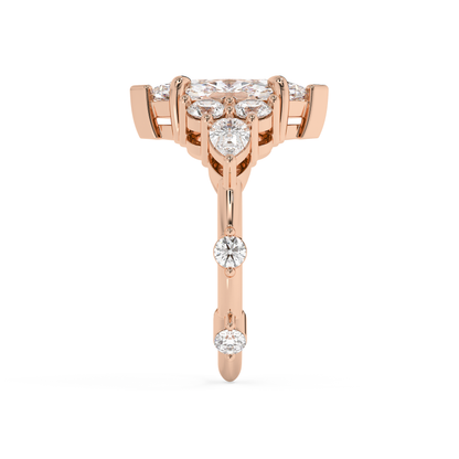 Emerald Solitaire Lab Grown Diamond Engagement Ring