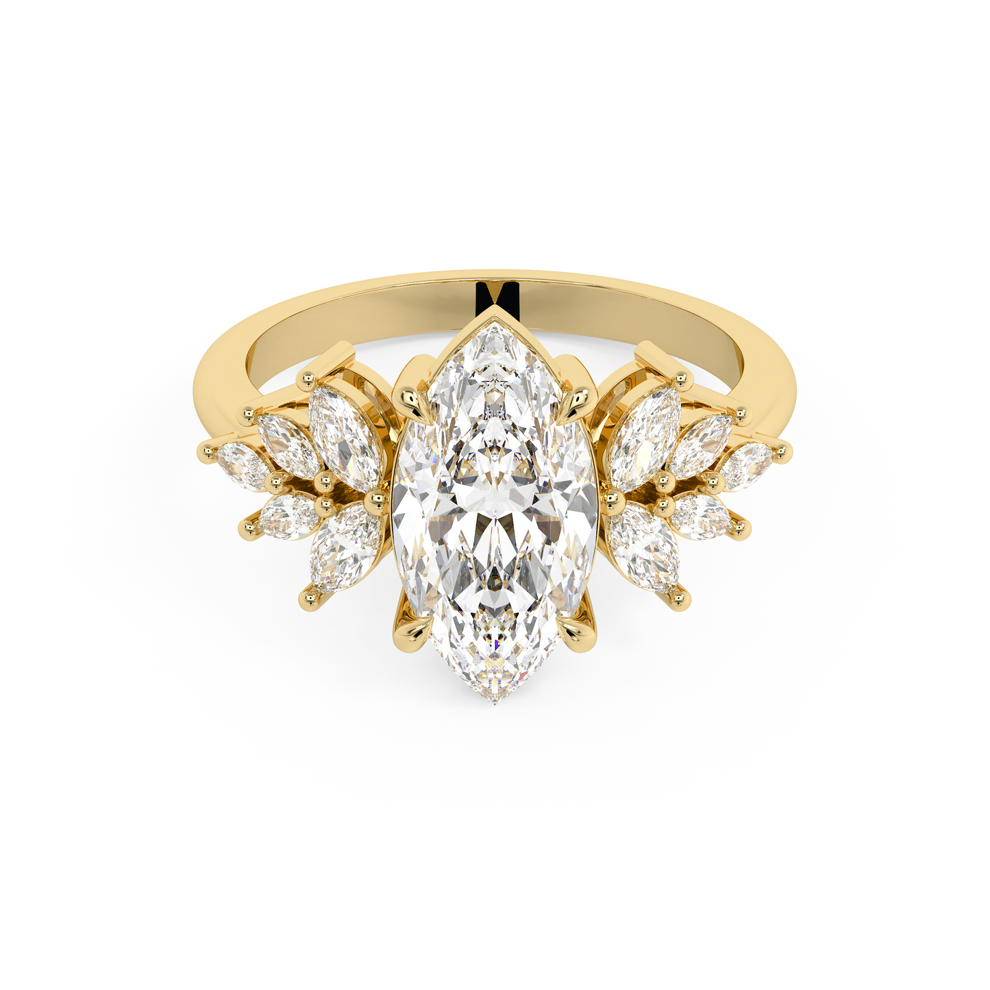 Emerald Solitaire Lab Grown Diamond Engagement Ring