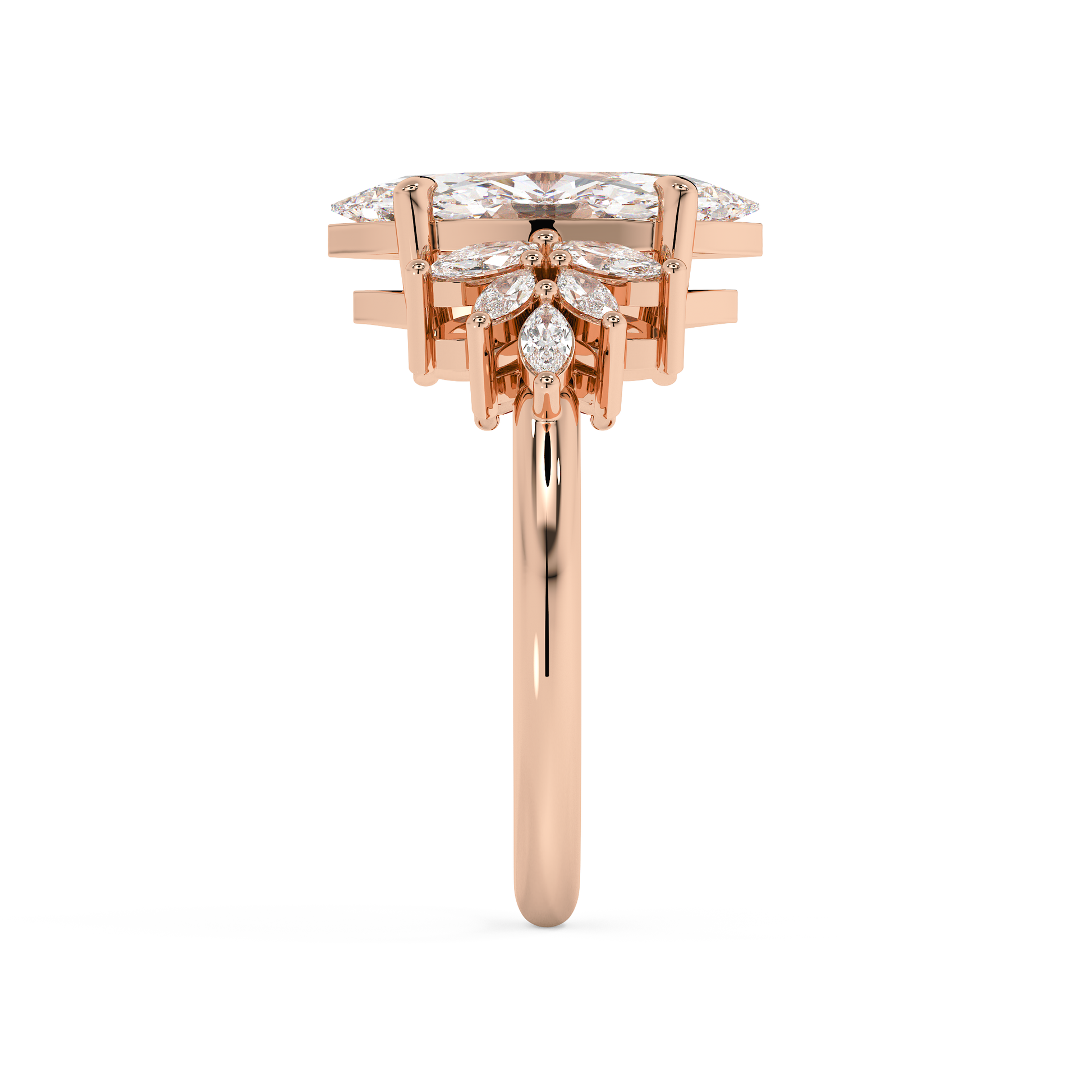 Emerald Solitaire Lab Grown Diamond Engagement Ring