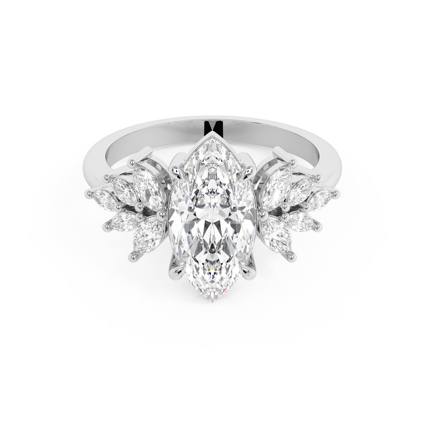 Emerald Solitaire Lab Grown Diamond Engagement Ring