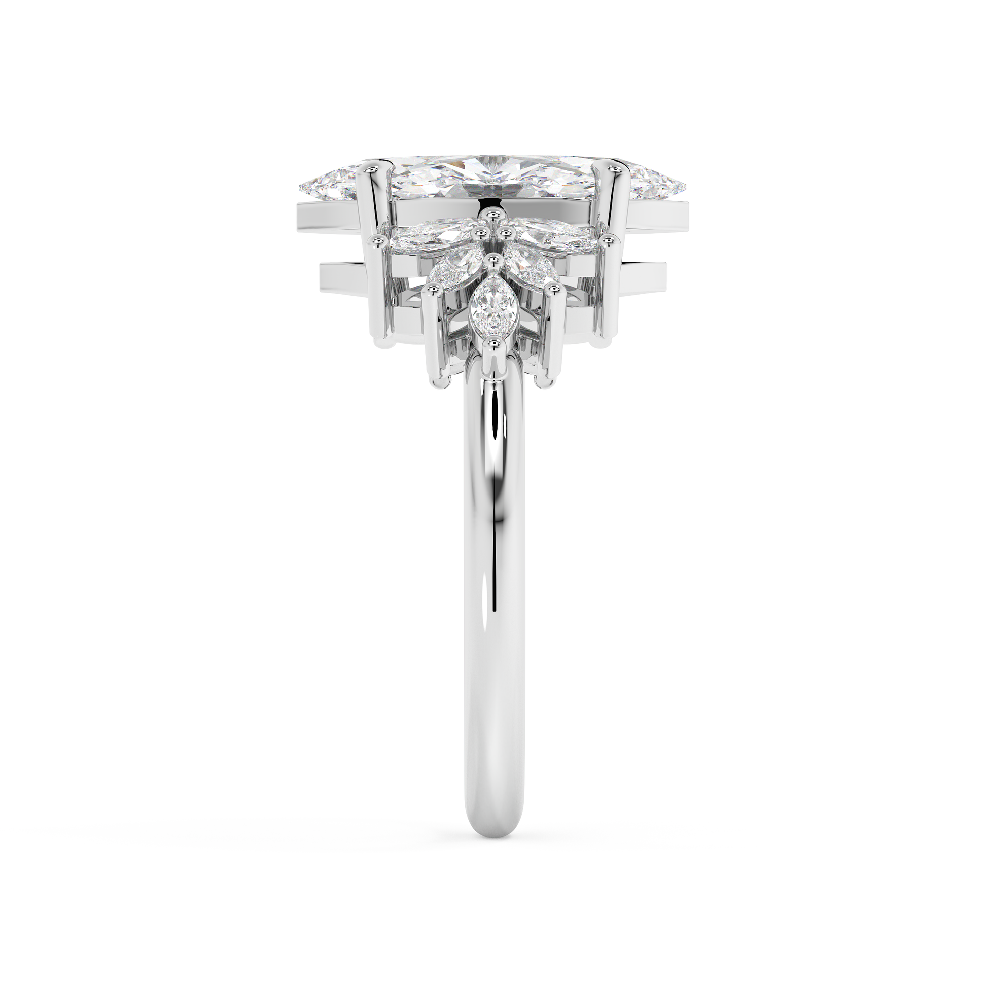 Emerald Solitaire Lab Grown Diamond Engagement Ring