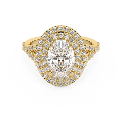 Emerald Solitaire Lab Grown Diamond Engagement Ring