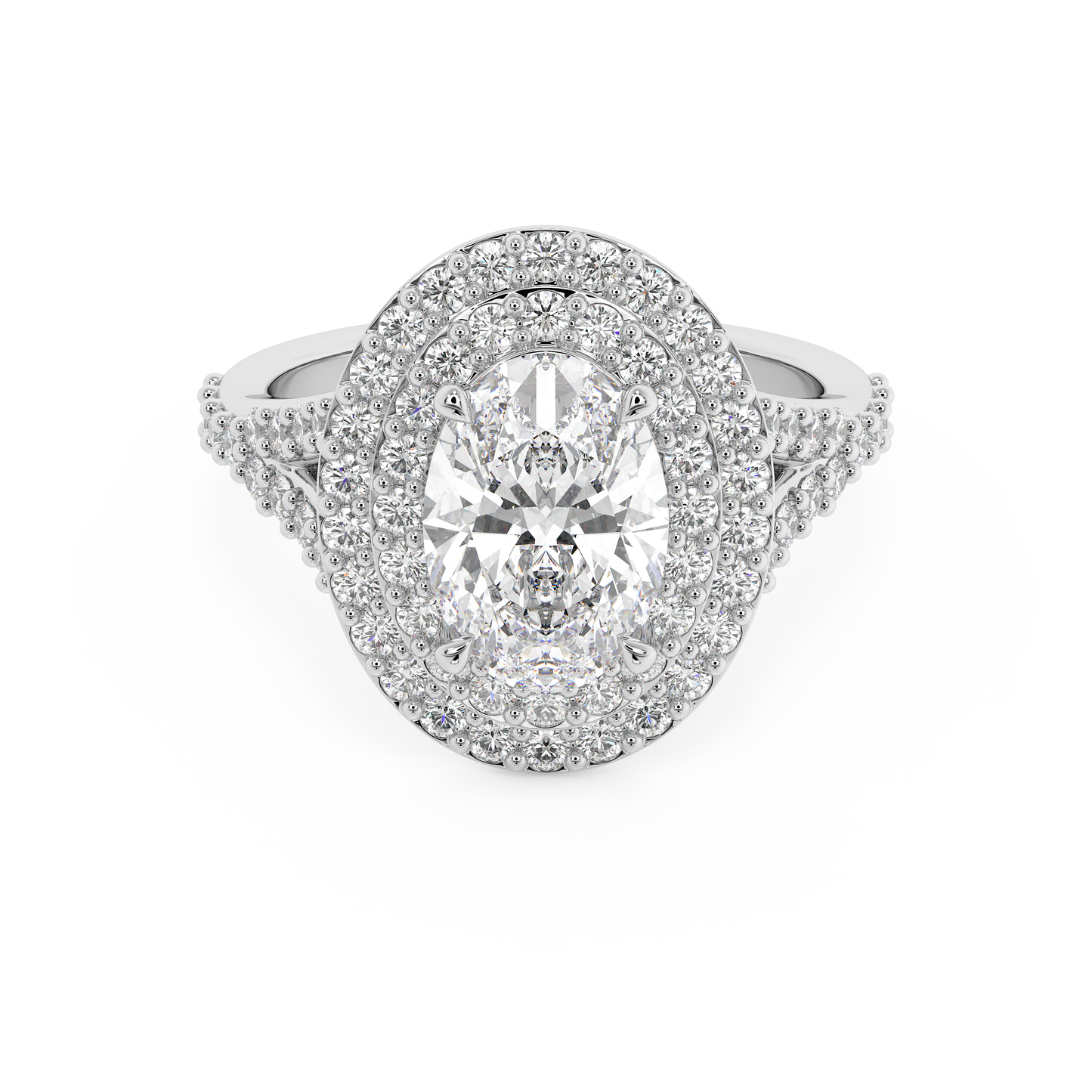 Emerald Solitaire Lab Grown Diamond Engagement Ring