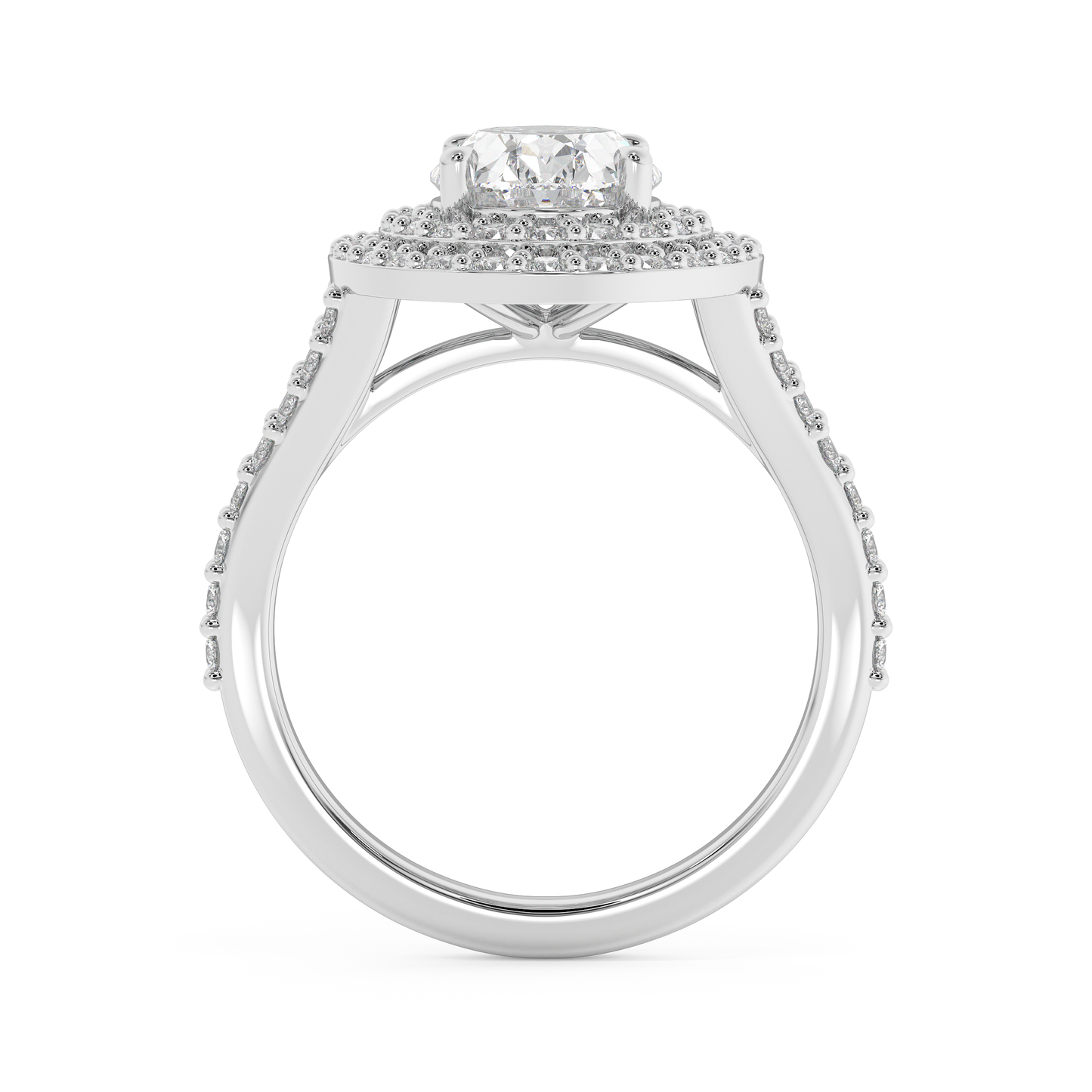 Emerald Solitaire Lab Grown Diamond Engagement Ring