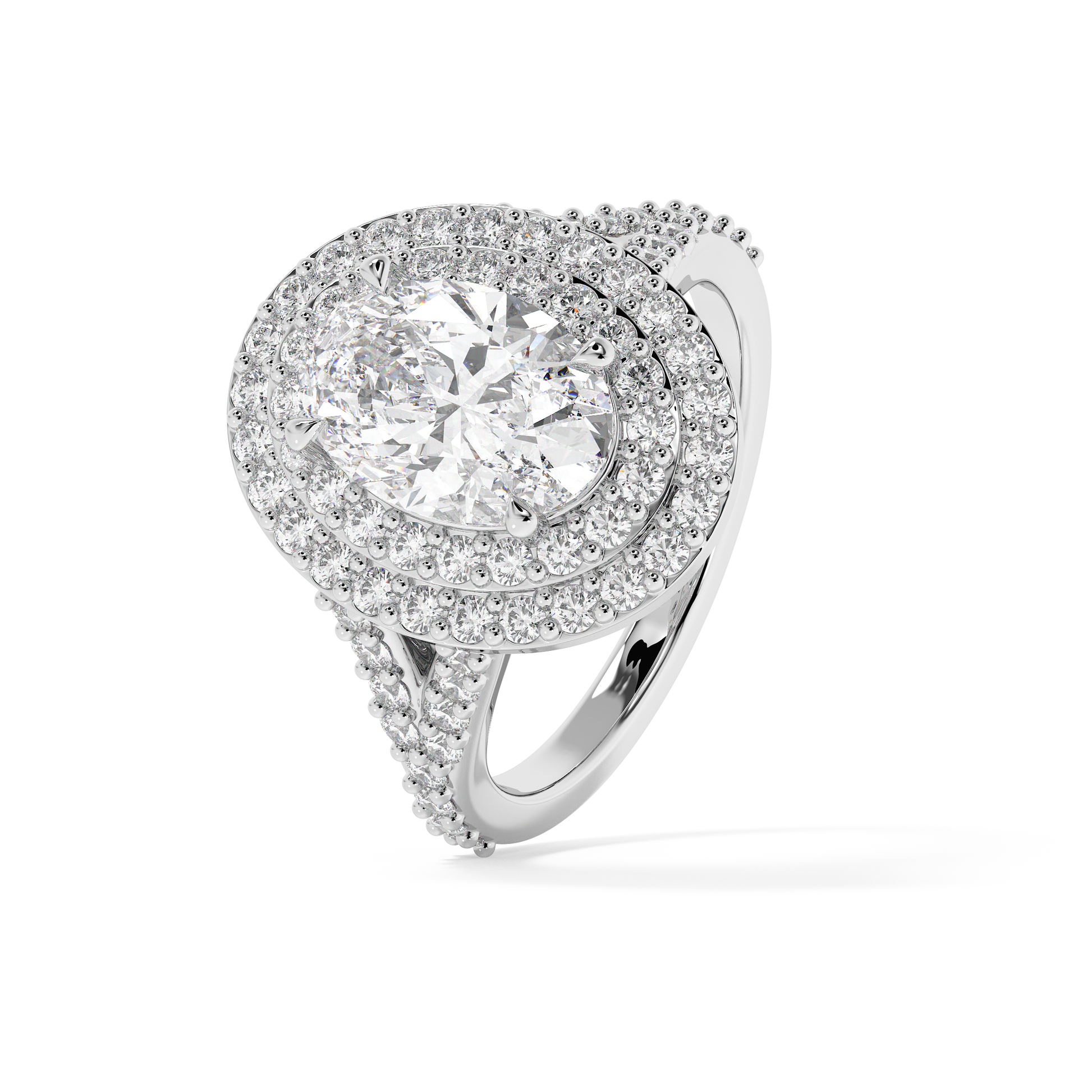 Emerald Solitaire Lab Grown Diamond Engagement Ring
