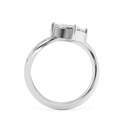 Emerald Solitaire Lab Grown Diamond Engagement Ring