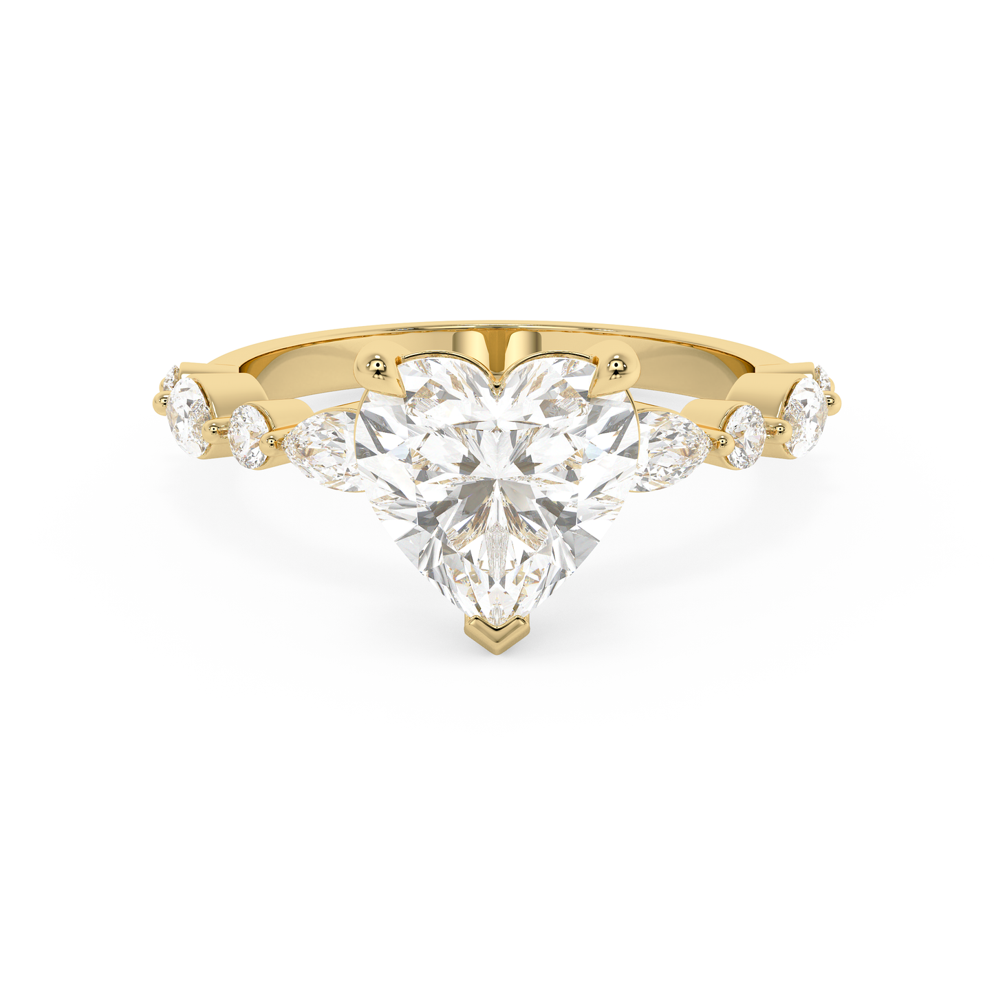 Emerald Solitaire Lab Grown Diamond Engagement Ring