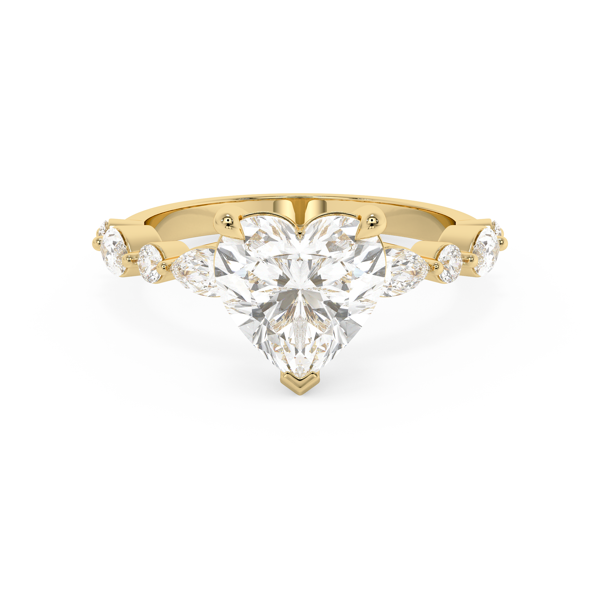 Emerald Solitaire Lab Grown Diamond Engagement Ring