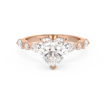 Emerald Solitaire Lab Grown Diamond Engagement Ring