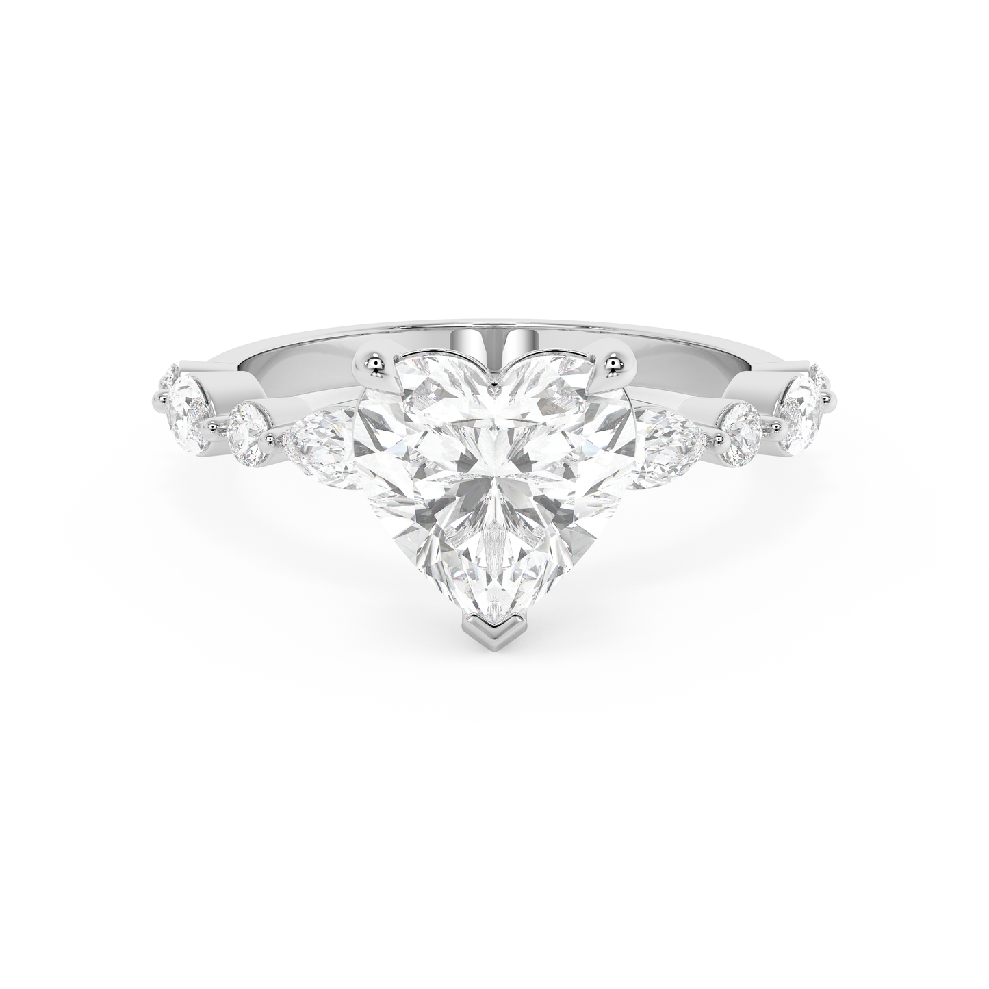 Emerald Solitaire Lab Grown Diamond Engagement Ring