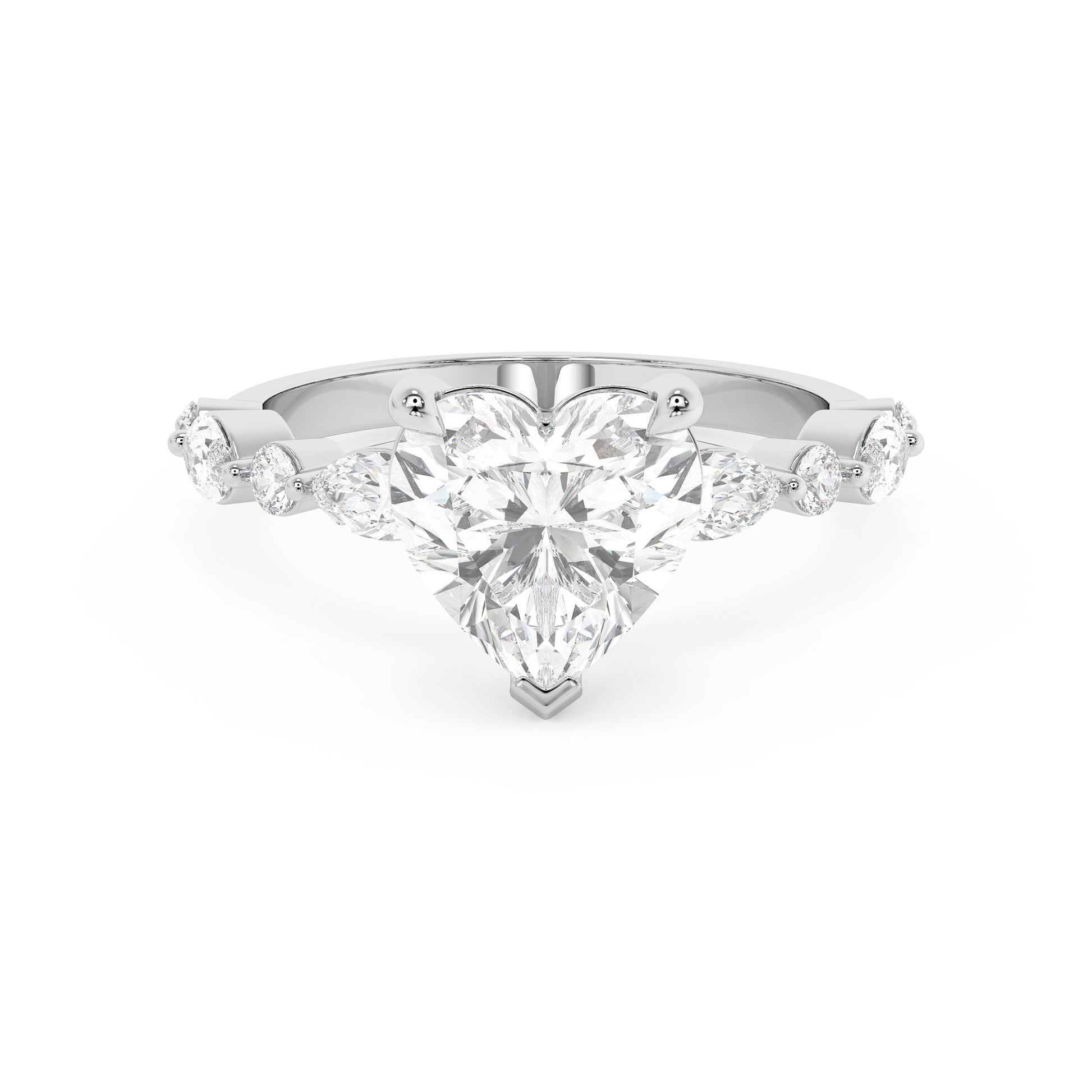 Emerald Solitaire Lab Grown Diamond Engagement Ring