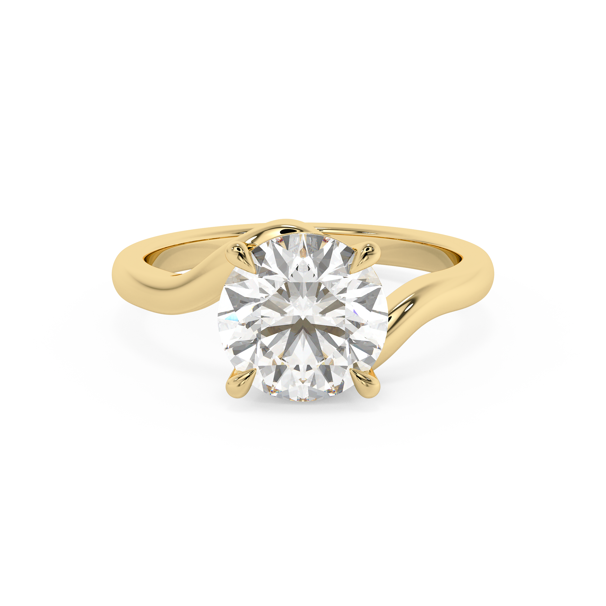 Emerald Solitaire Lab Grown Diamond Engagement Ring
