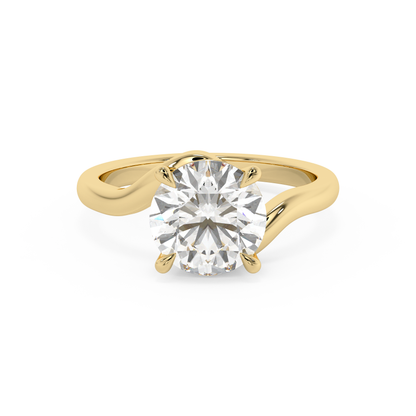 Emerald Solitaire Lab Grown Diamond Engagement Ring