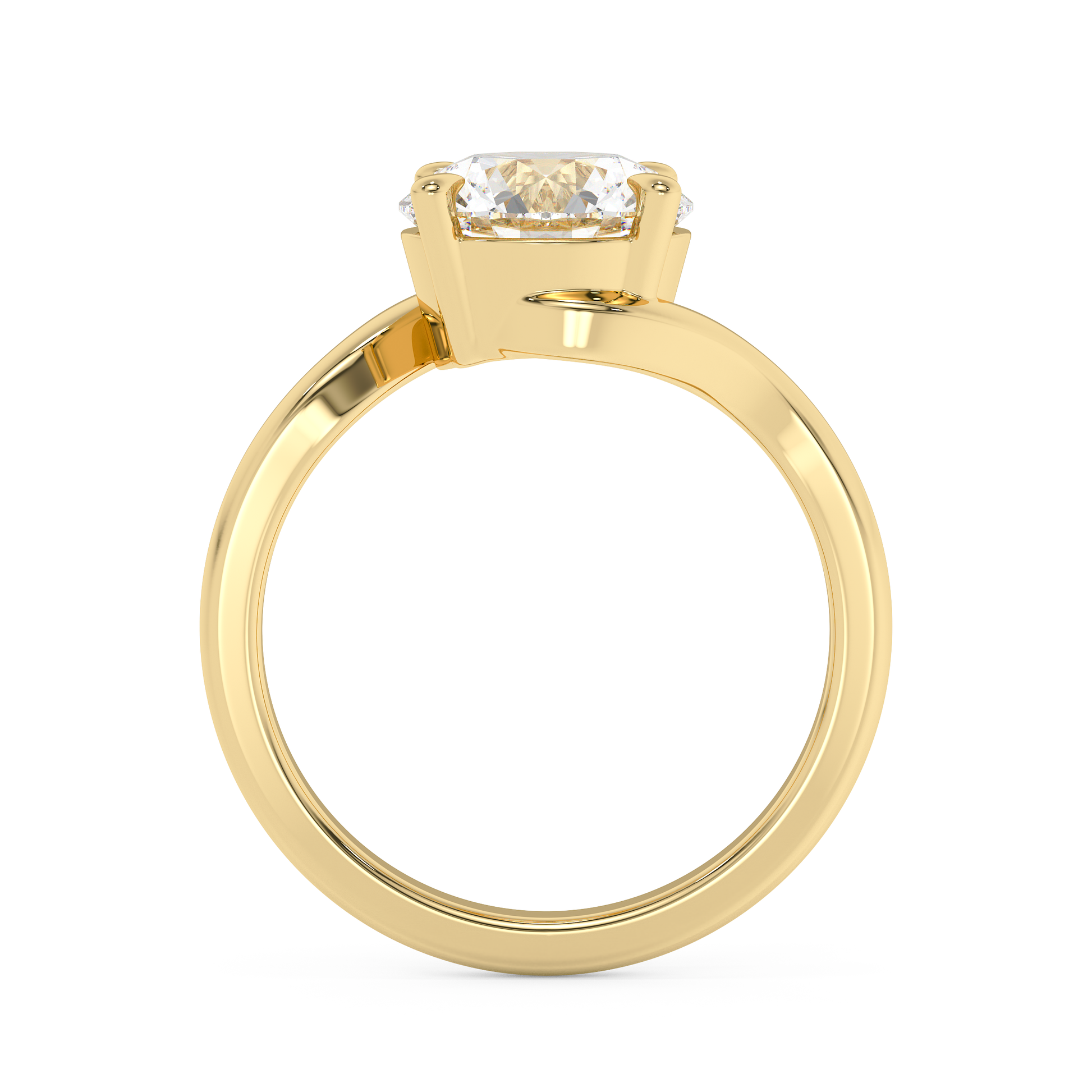 Emerald Solitaire Lab Grown Diamond Engagement Ring