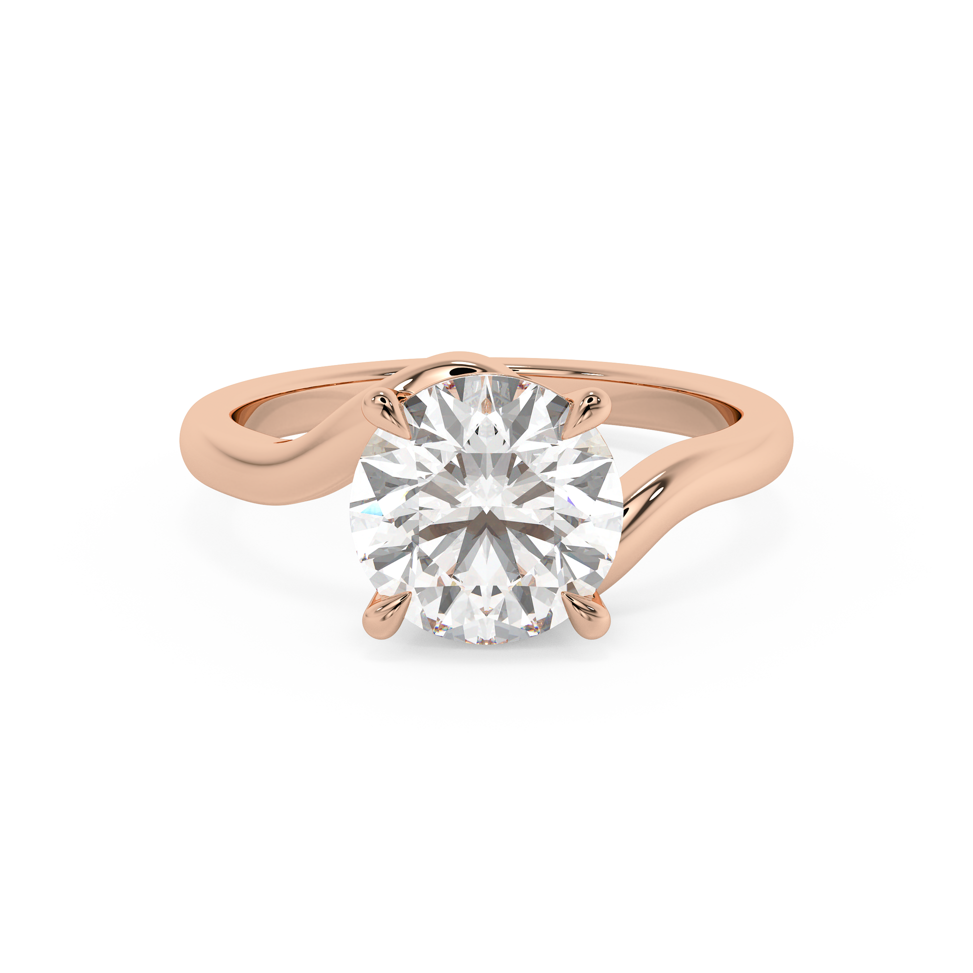 Emerald Solitaire Lab Grown Diamond Engagement Ring